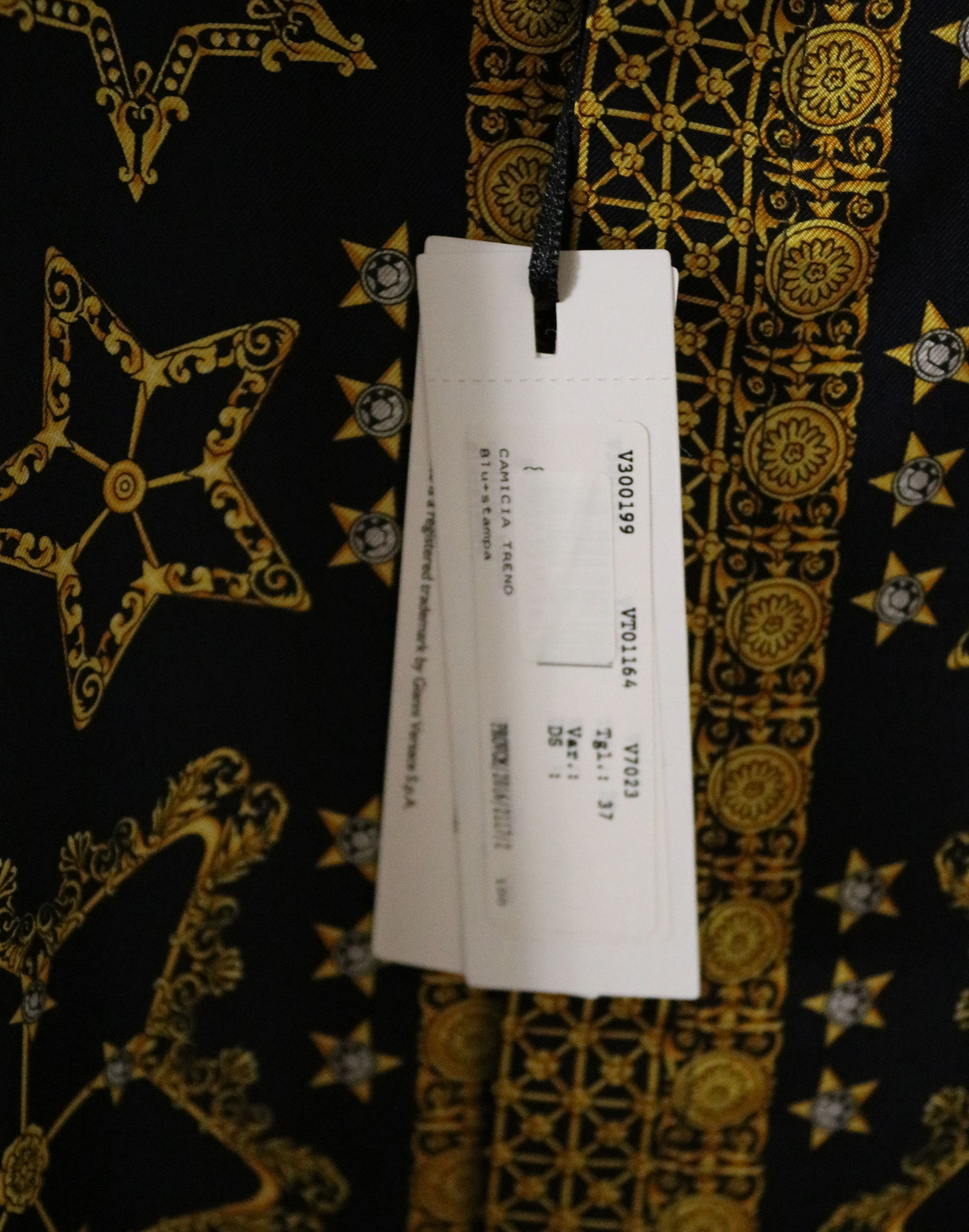 Versace Versace Collection Trend Silk Star Baroque Print Shirt Size US S / EU 44-46 / 1 - 5 Thumbnail