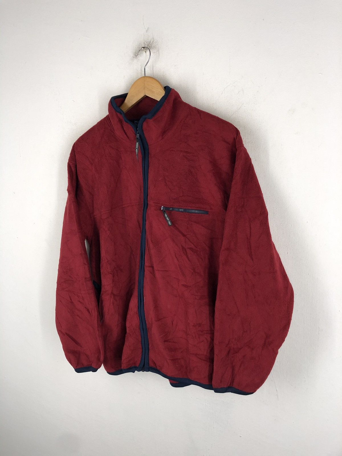 Japanese Brand Acestress fleece maroon zip up jacket dope nice design Size US L / EU 52-54 / 3 - 4 Thumbnail