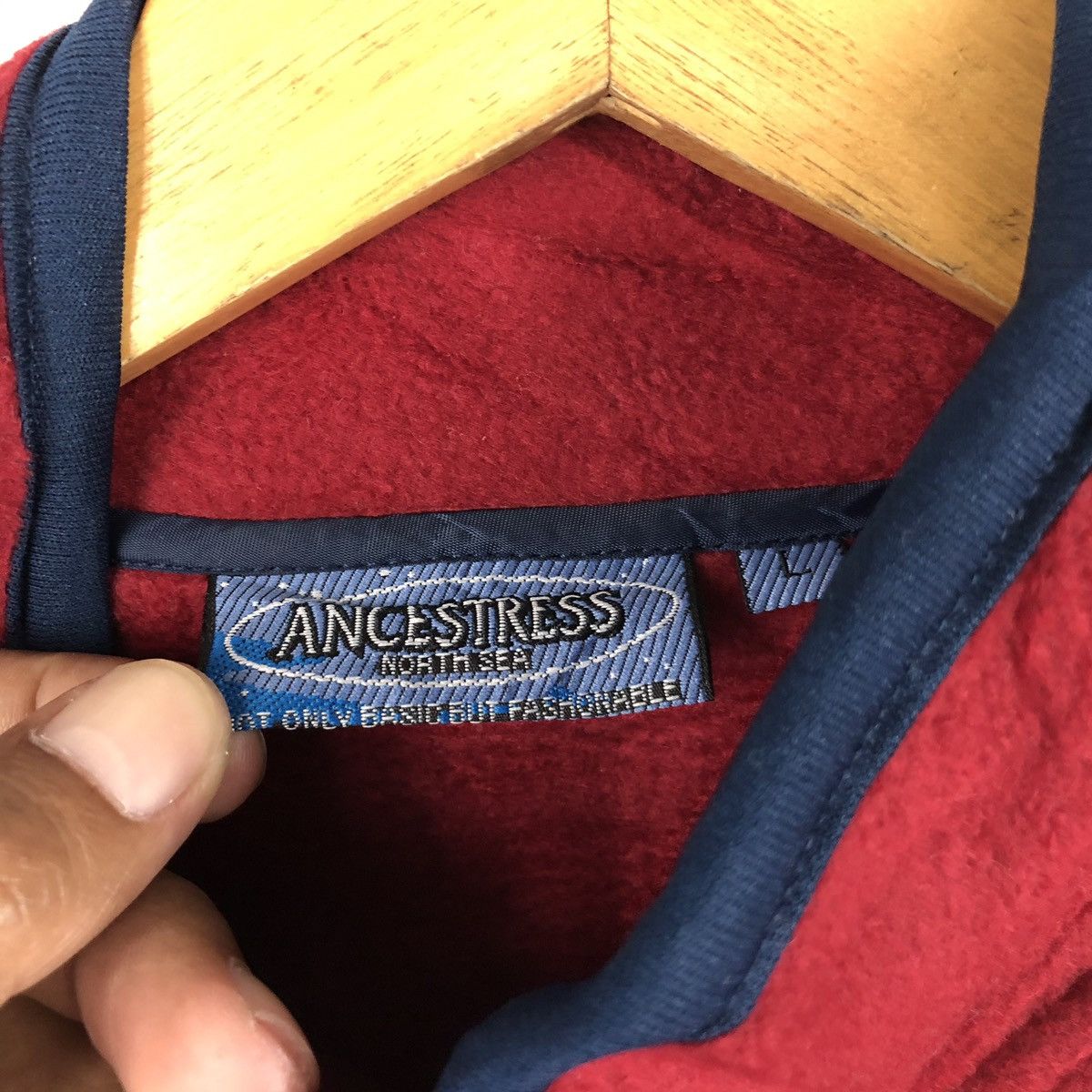 Japanese Brand Acestress fleece maroon zip up jacket dope nice design Size US L / EU 52-54 / 3 - 6 Thumbnail