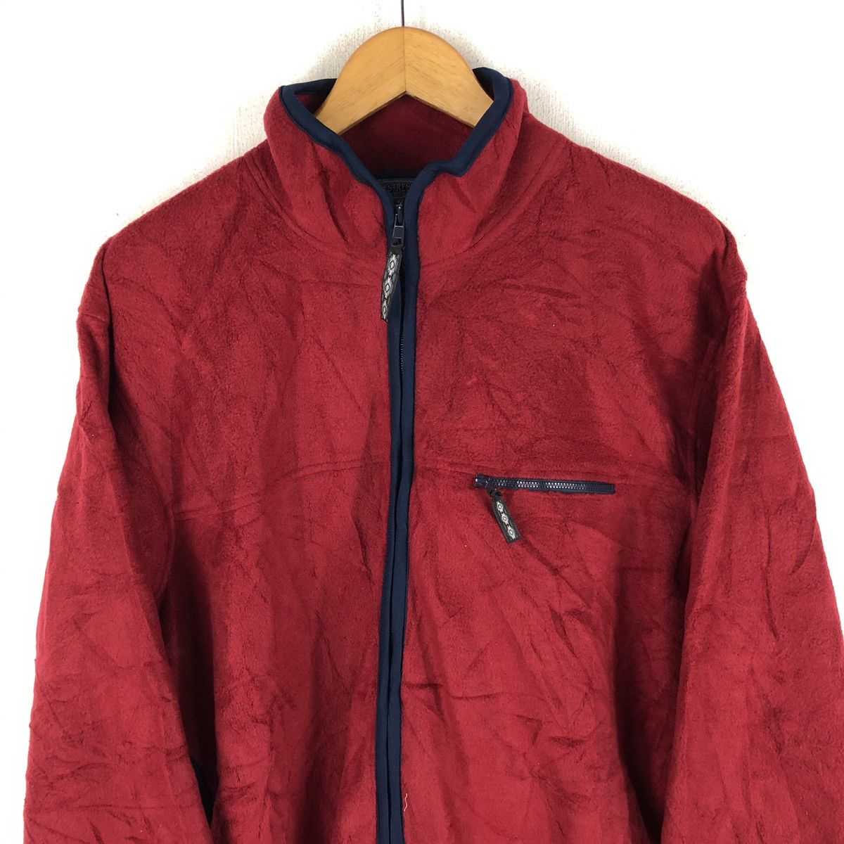 Japanese Brand Acestress fleece maroon zip up jacket dope nice design Size US L / EU 52-54 / 3 - 5 Thumbnail