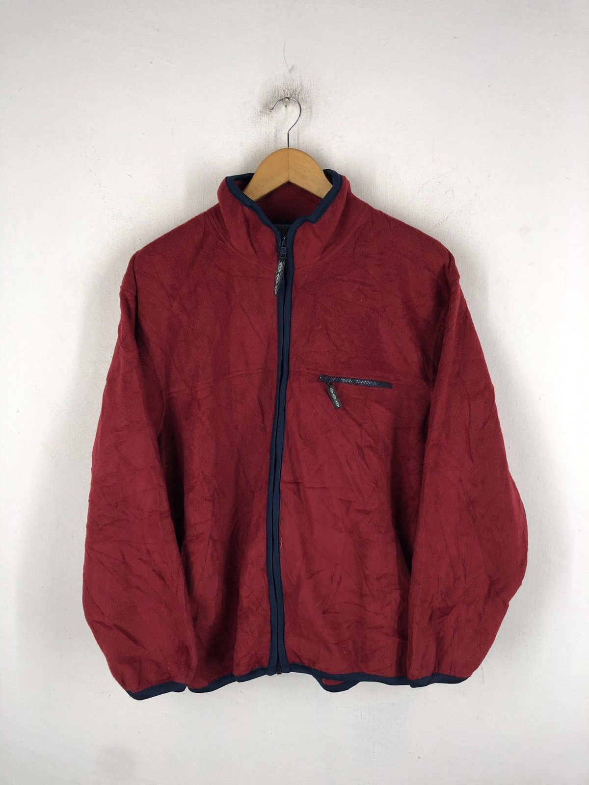 Japanese Brand Acestress fleece maroon zip up jacket dope nice design Size US L / EU 52-54 / 3 - 1 Thumbnail