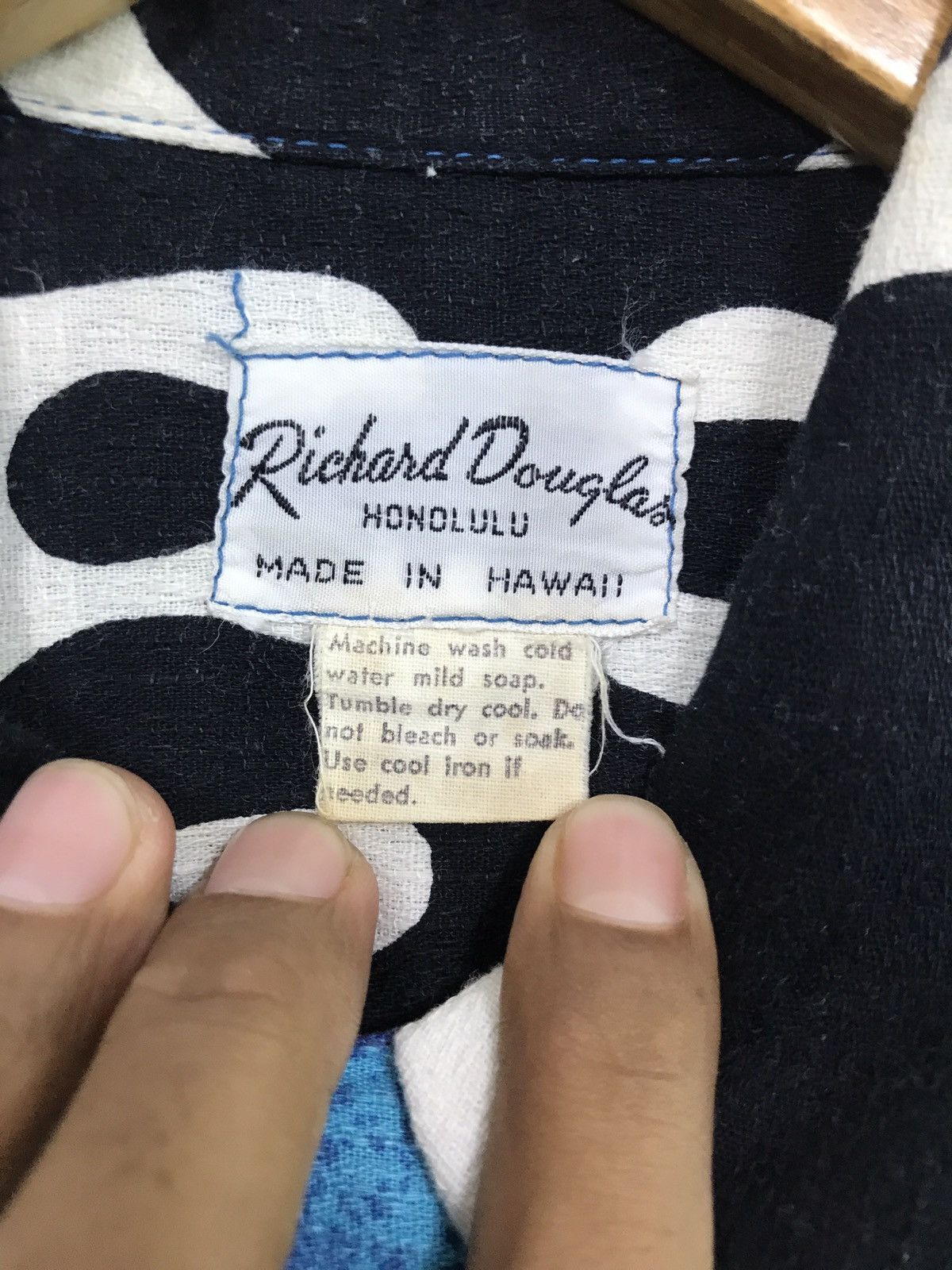 Vintage RARE VINTAGE 60s HAWAII RICHARD DOUGLAS CLOTH FABRIC Size US L / EU 52-54 / 3 - 15 Thumbnail