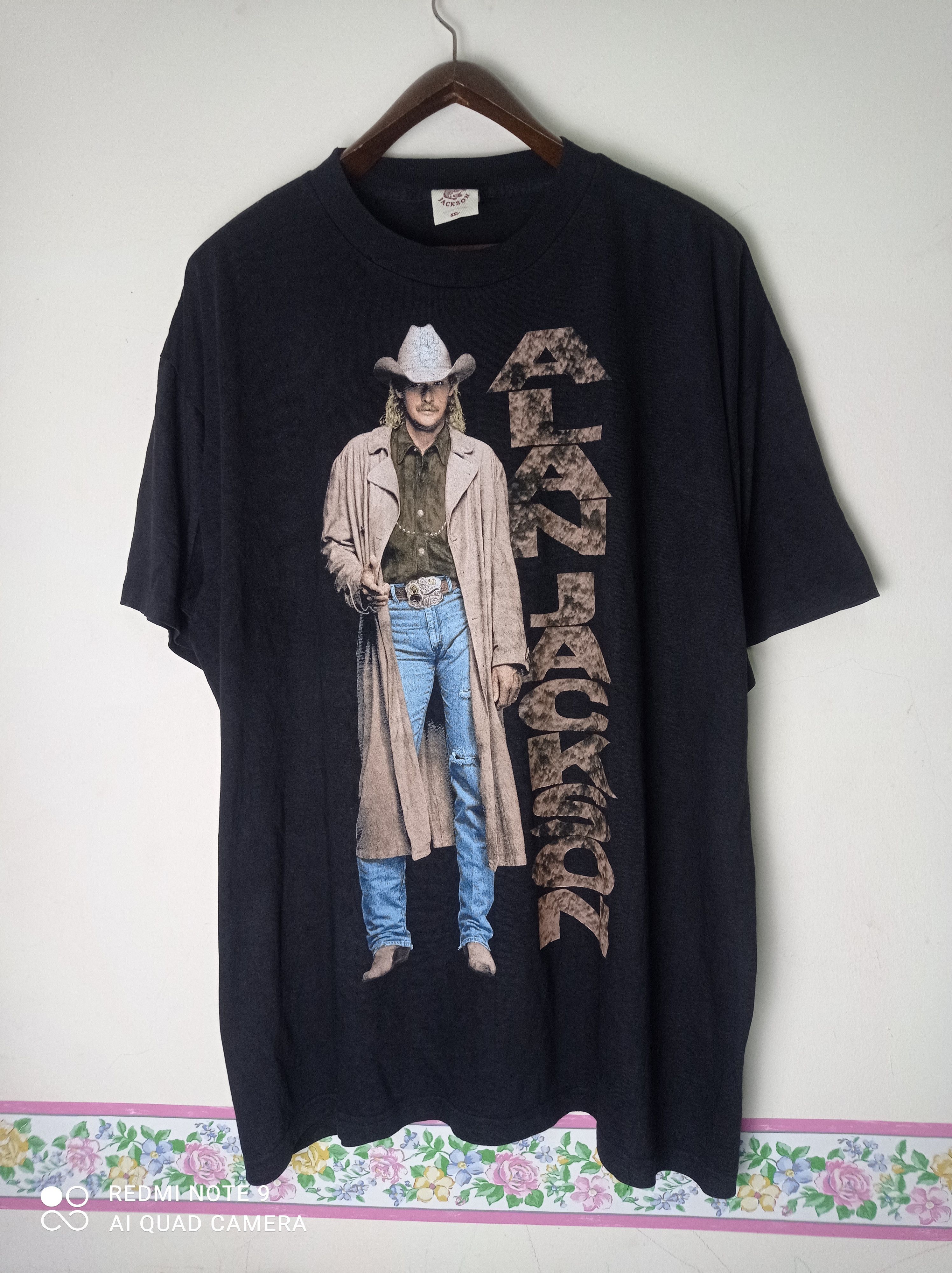 Image of 1990X Clothing x Band Tees Vintage 1997 Alan Jackson American Singer Tee in Black, Men's (Size 2XL)