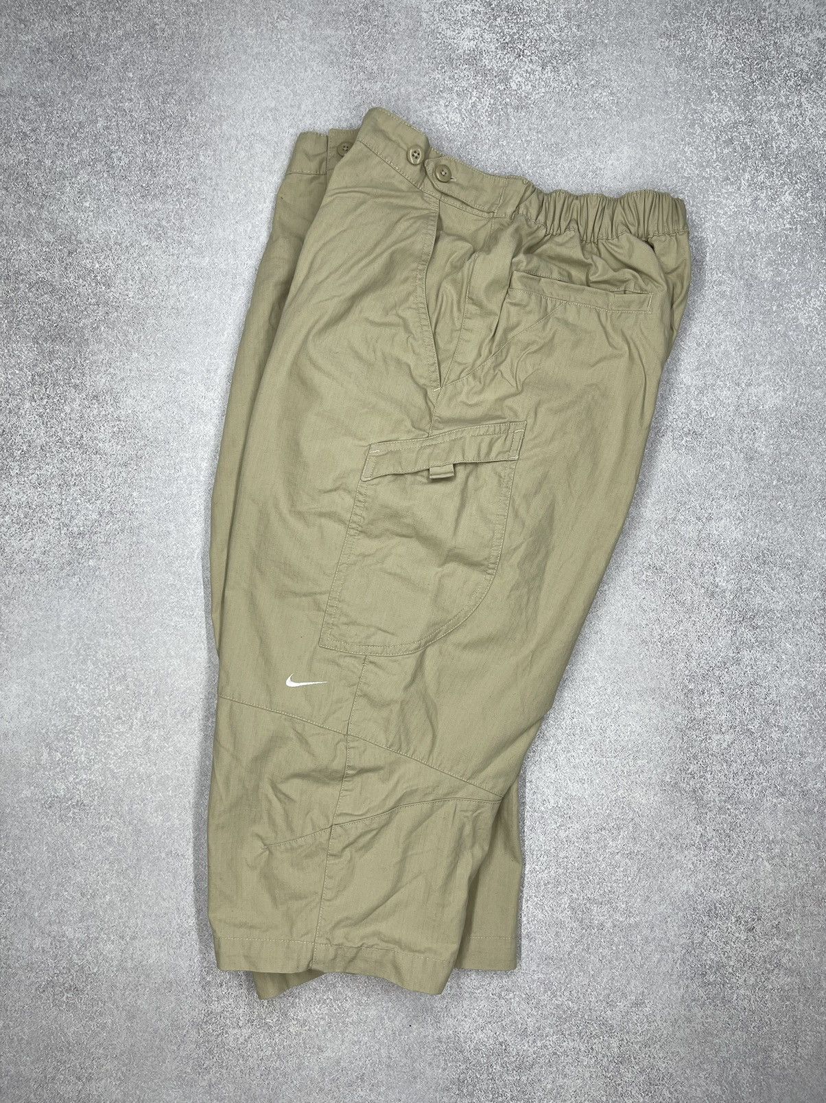 Nike Vintage Nike Cargo Breeches Shorts Beige Y2K Drill TN Size L Size US 34 / EU 50 - 3 Thumbnail