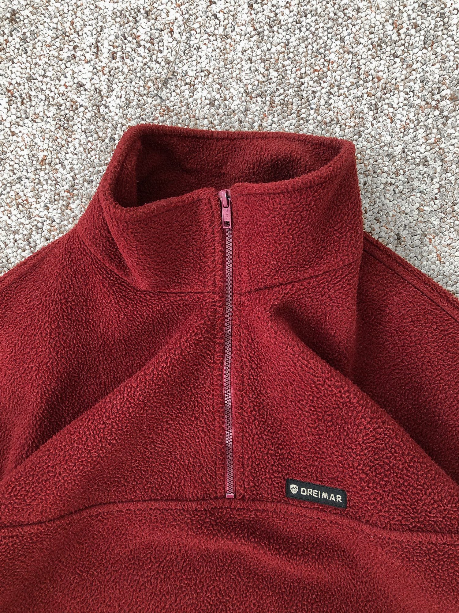 Vintage Vintage 90s Boxy Faded Red Half Zip Fleece Sweatshirt Size US L / EU 52-54 / 3 - 3 Thumbnail