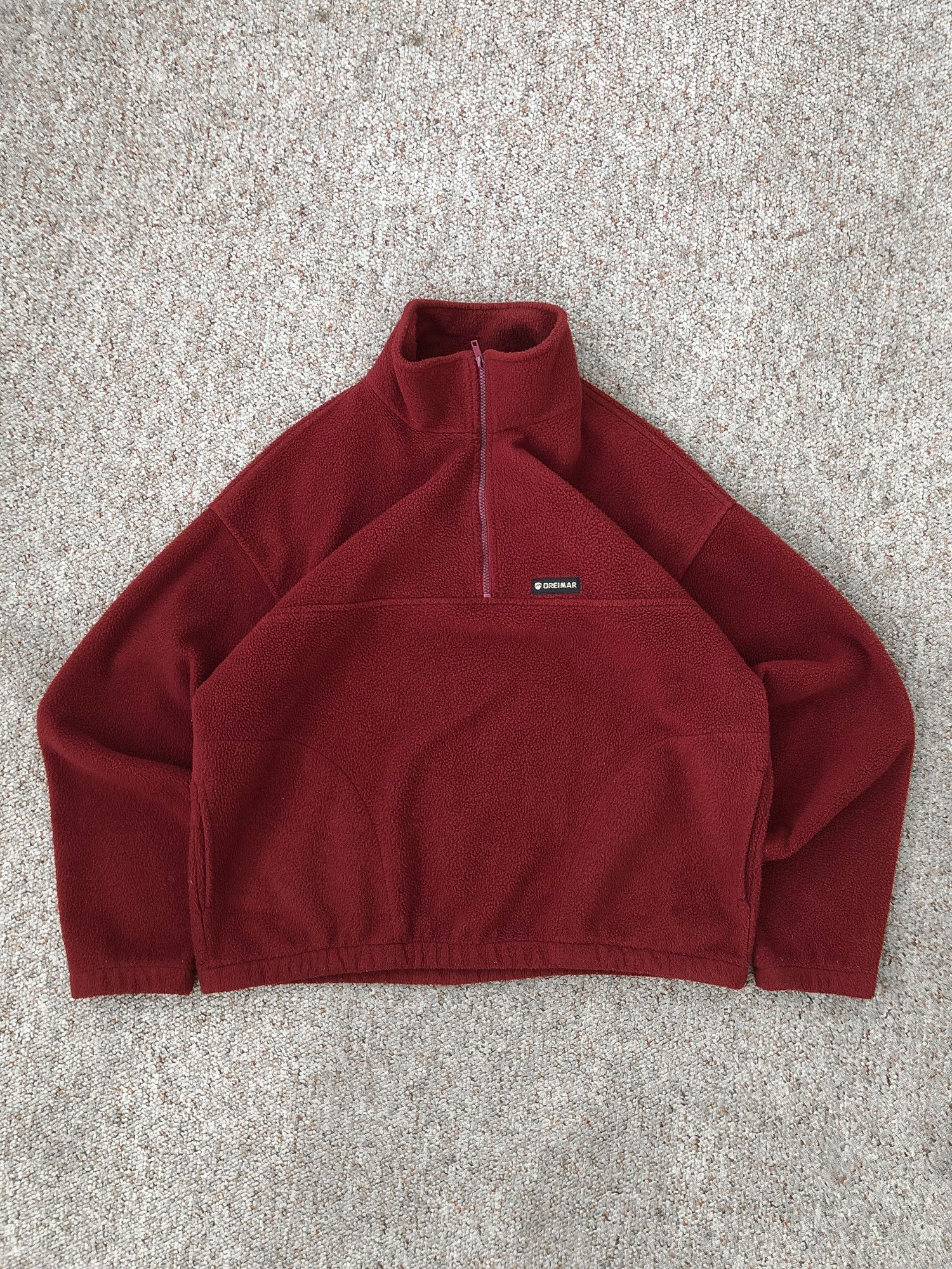 Vintage Vintage 90s Boxy Faded Red Half Zip Fleece Sweatshirt Size US L / EU 52-54 / 3 - 2 Thumbnail