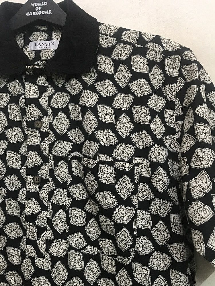 Lanvin LANVIN PARIS MADE IN SWITZERLAND Floral Pullover Polo Shirt Size US S / EU 44-46 / 1 - 2 Thumbnail