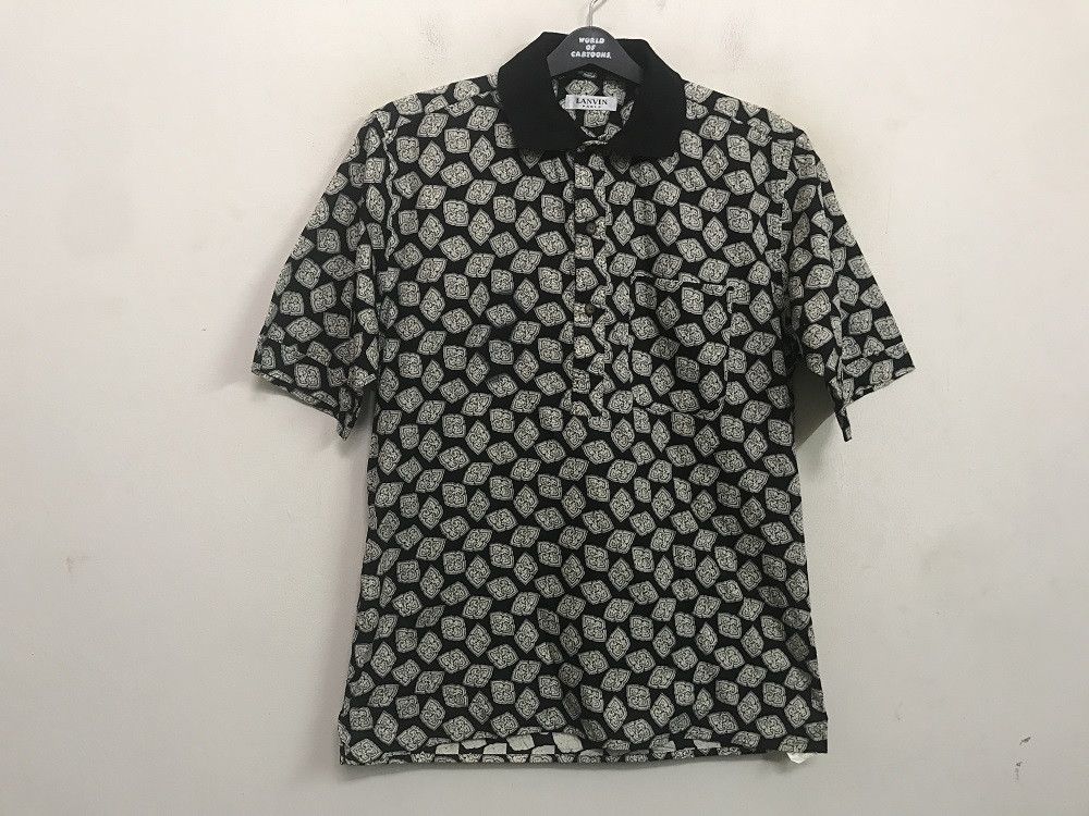 Lanvin LANVIN PARIS MADE IN SWITZERLAND Floral Pullover Polo Shirt Size US S / EU 44-46 / 1 - 1 Thumbnail