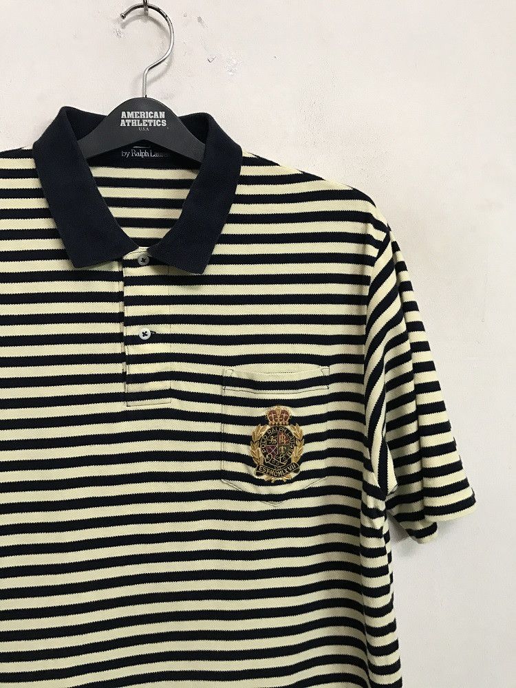 Polo Ralph Lauren Vintage Polo by RL Crown Crest Striped Polo Shirt Size US L / EU 52-54 / 3 - 1 Thumbnail