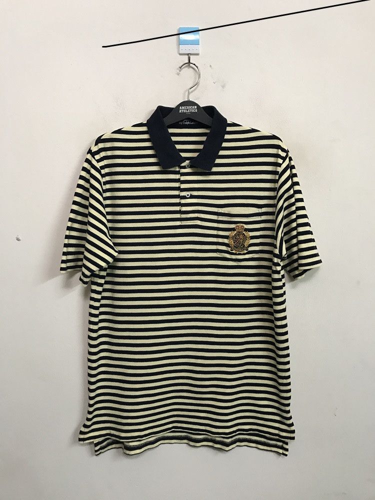 Polo Ralph Lauren Vintage Polo by RL Crown Crest Striped Polo Shirt Size US L / EU 52-54 / 3 - 3 Thumbnail