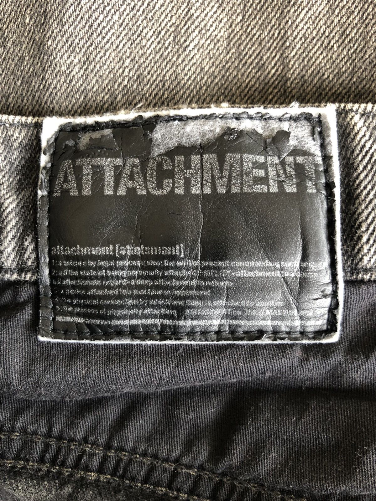Kazuyuki Kumagai Attachment RARE🔥Faded Black Curved/J Shape Leg Durable Denim Size US 32 / EU 48 - 7 Thumbnail