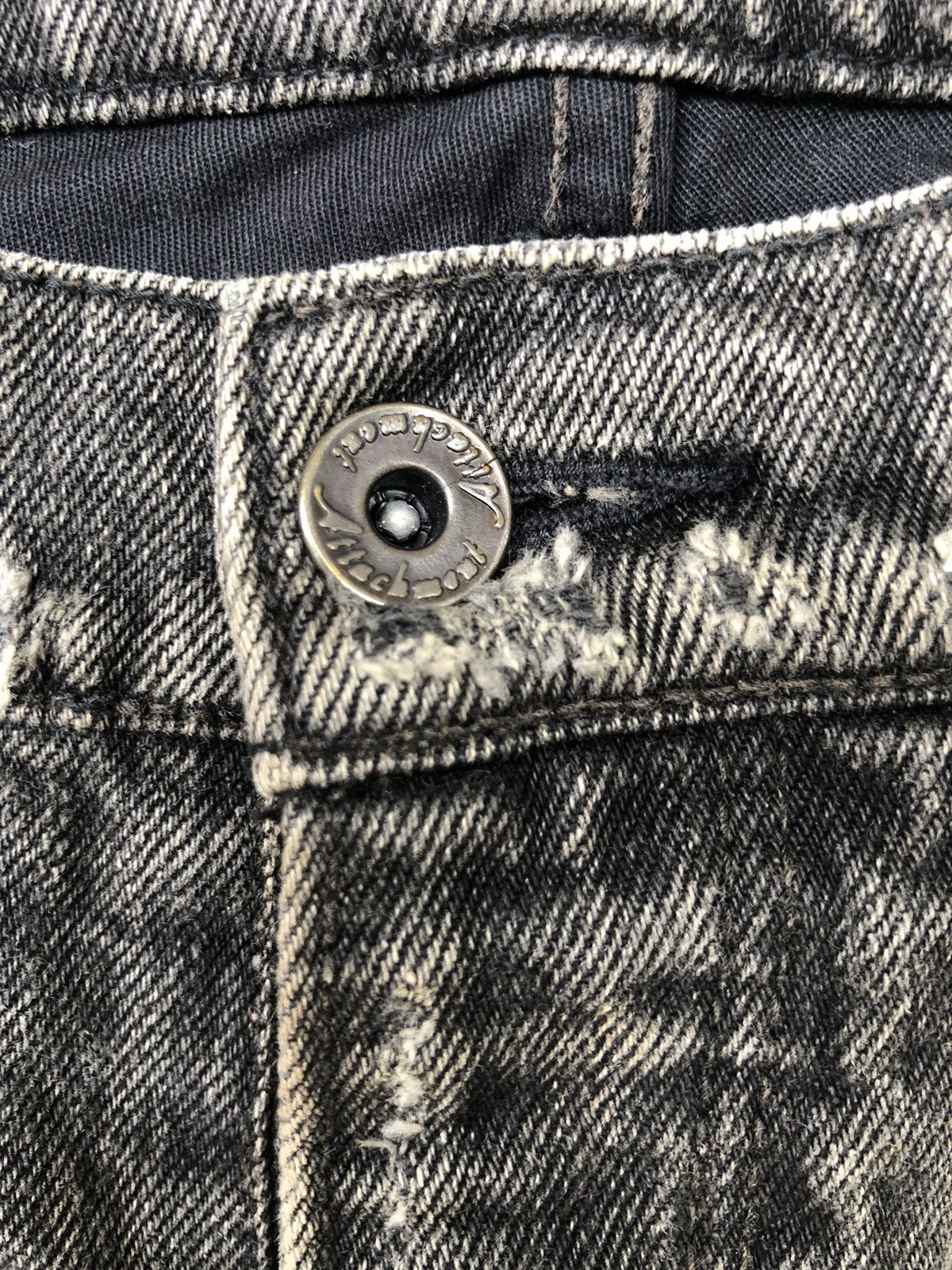 Kazuyuki Kumagai Attachment RARE🔥Faded Black Curved/J Shape Leg Durable Denim Size US 32 / EU 48 - 6 Thumbnail