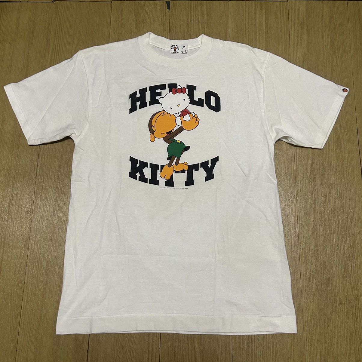 image of Baby Milo X Hello Kitty Tee (2005) in White, Men's (Size Medium)