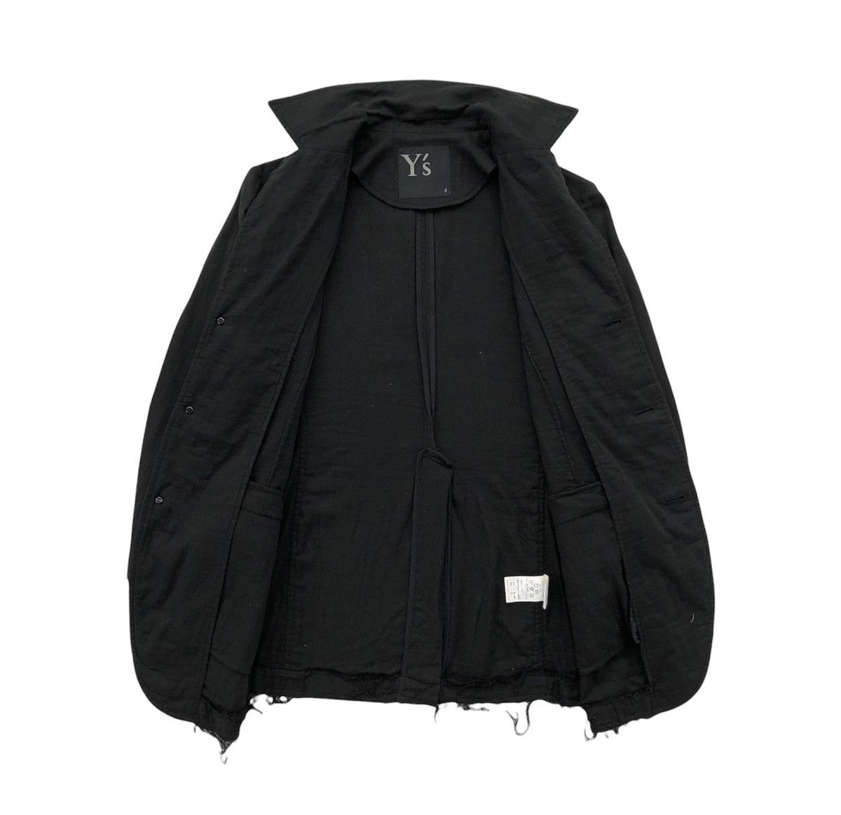 Yohji Yamamoto Y'S Yohji Yamamoto Femme Design Black Blazer Size 34S - 11 Thumbnail