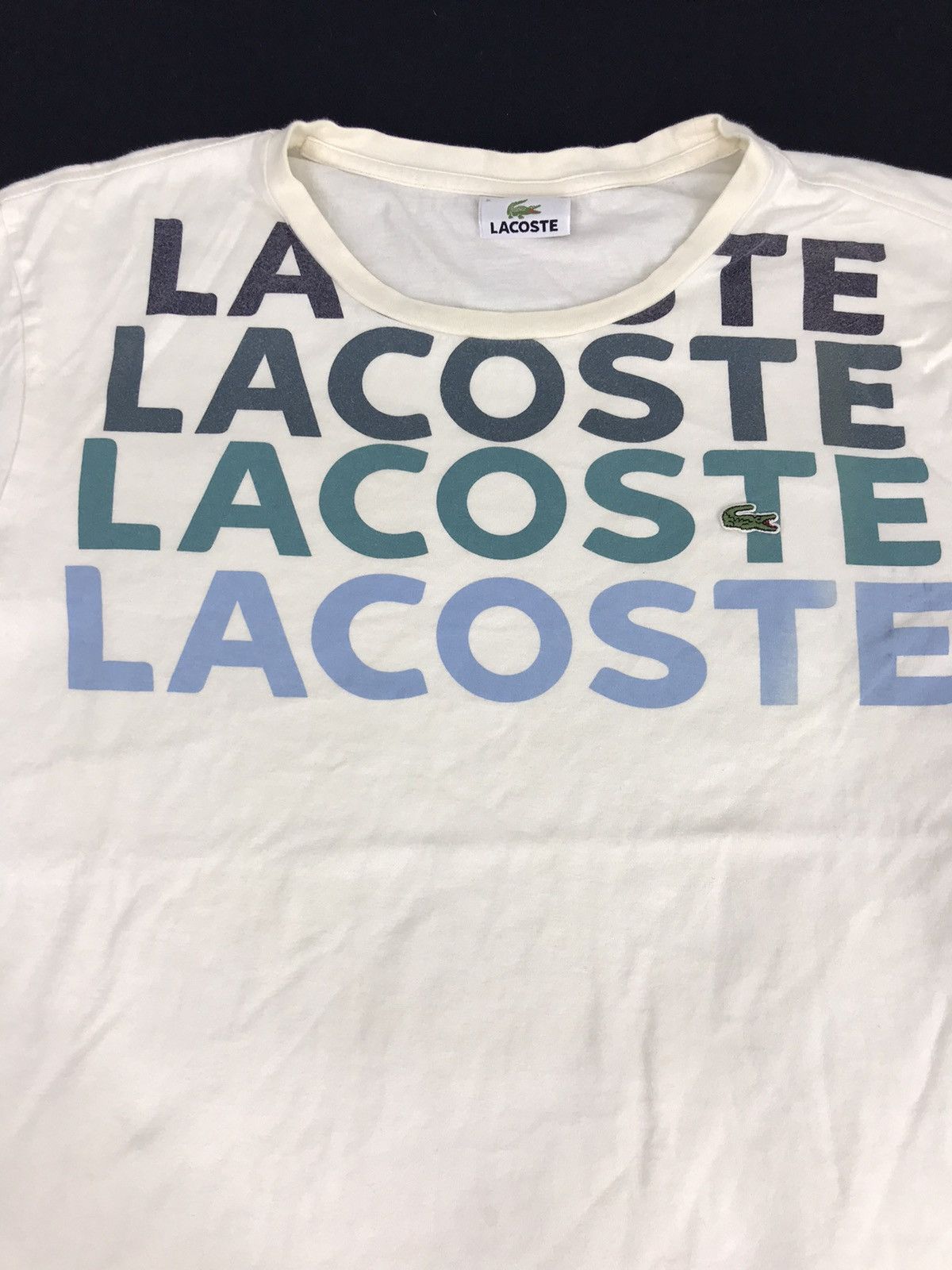Lacoste Vintage Lacoste Spell Out Logo Nice Design Tee T-shirt Size L / US 10 / IT 46 - 3 Thumbnail