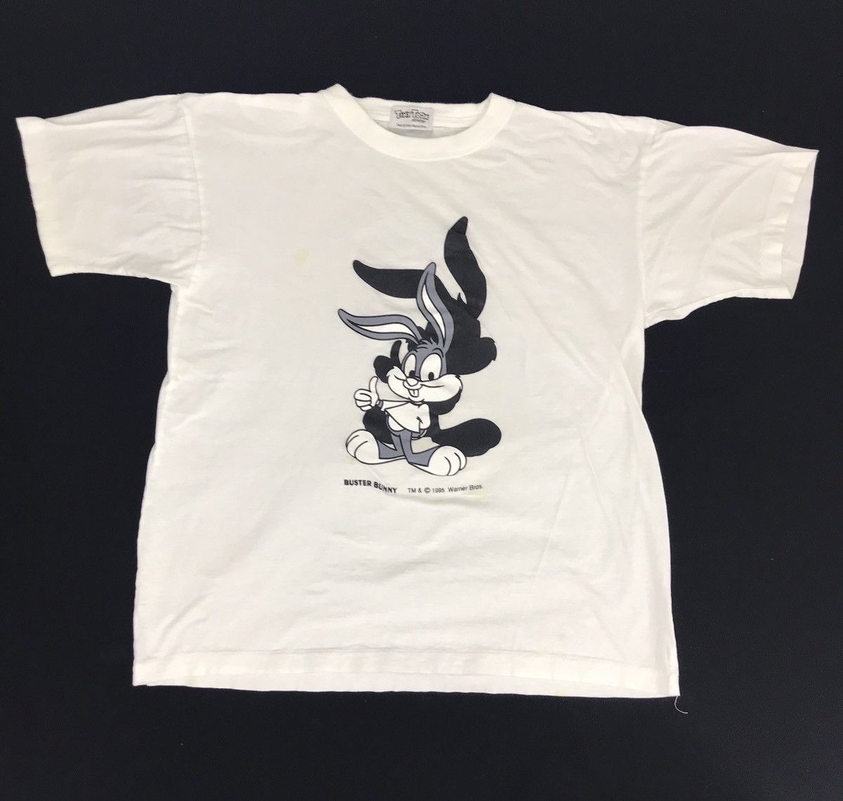 image of Cartoon Network x Vintage 90's Warner Bros Tiny Toon Adventures Big Bunny Character in White, Women