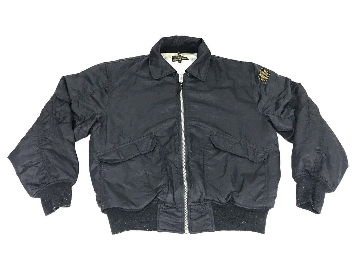Japanese Brand Fire Fox Bomber Jacket Military Air Force Style Winter Wear Size US L / EU 52-54 / 3 - 1 Thumbnail