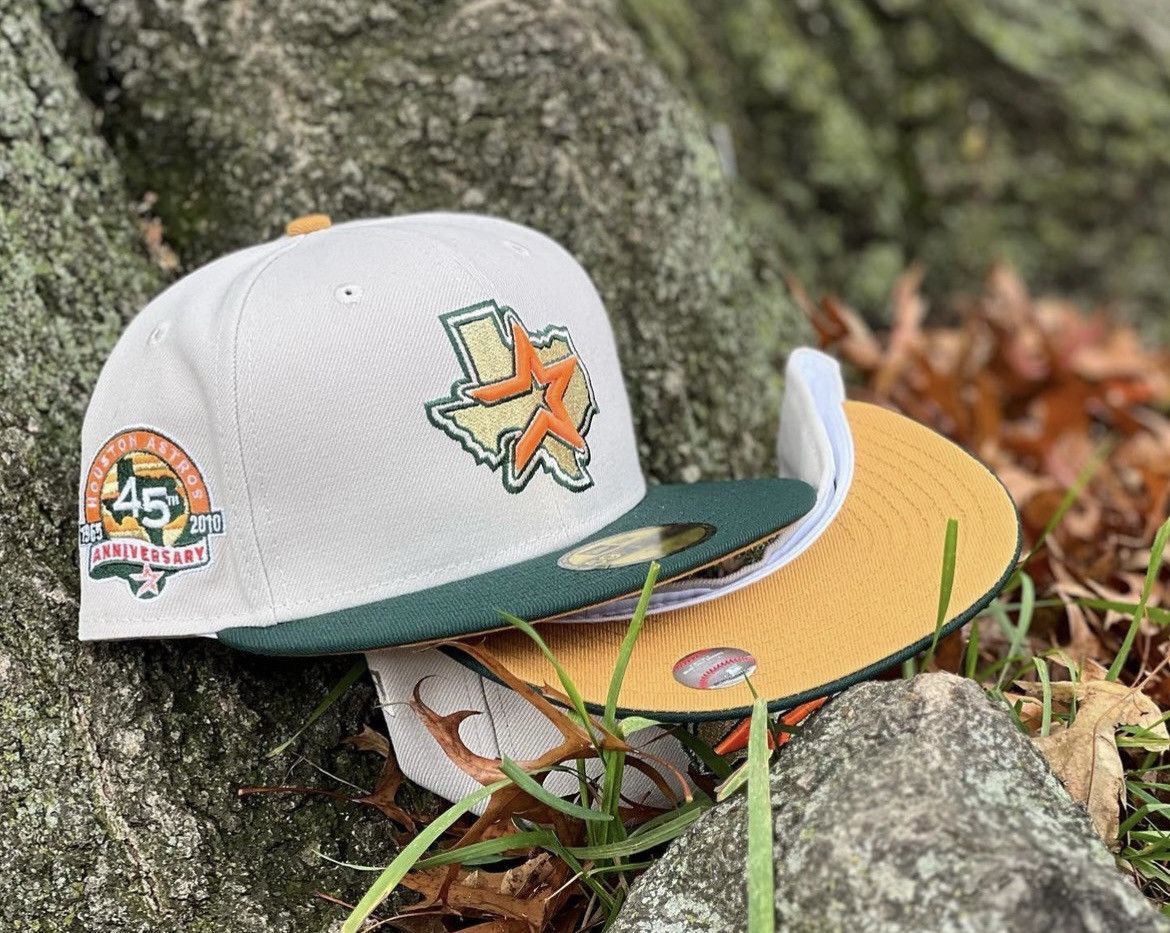 MLB × New Era 7 1/4 - Houston Astros 45th Panama Exclusive Fitted Hat Size ONE SIZE - 6 Thumbnail