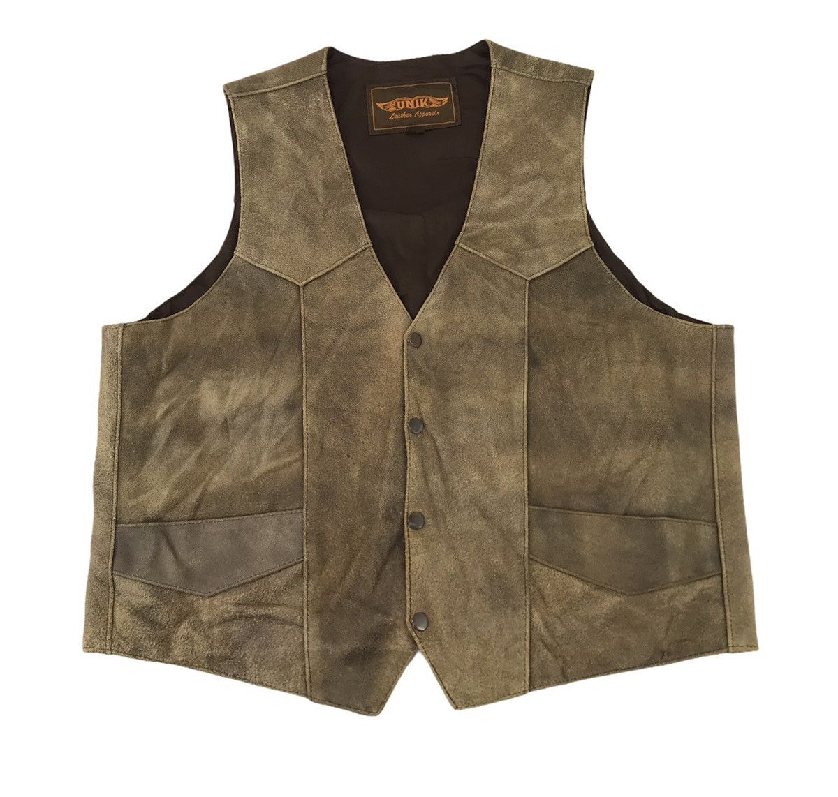 Genuine Leather Unik Leather Apparel Sleeveles Vest Patchwork Size XL Size US XL / EU 56 / 4 - 1 Thumbnail