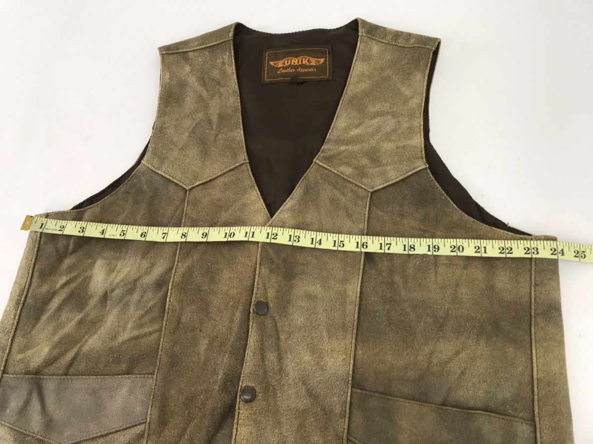 Genuine Leather Unik Leather Apparel Sleeveles Vest Patchwork Size XL Size US XL / EU 56 / 4 - 9 Thumbnail