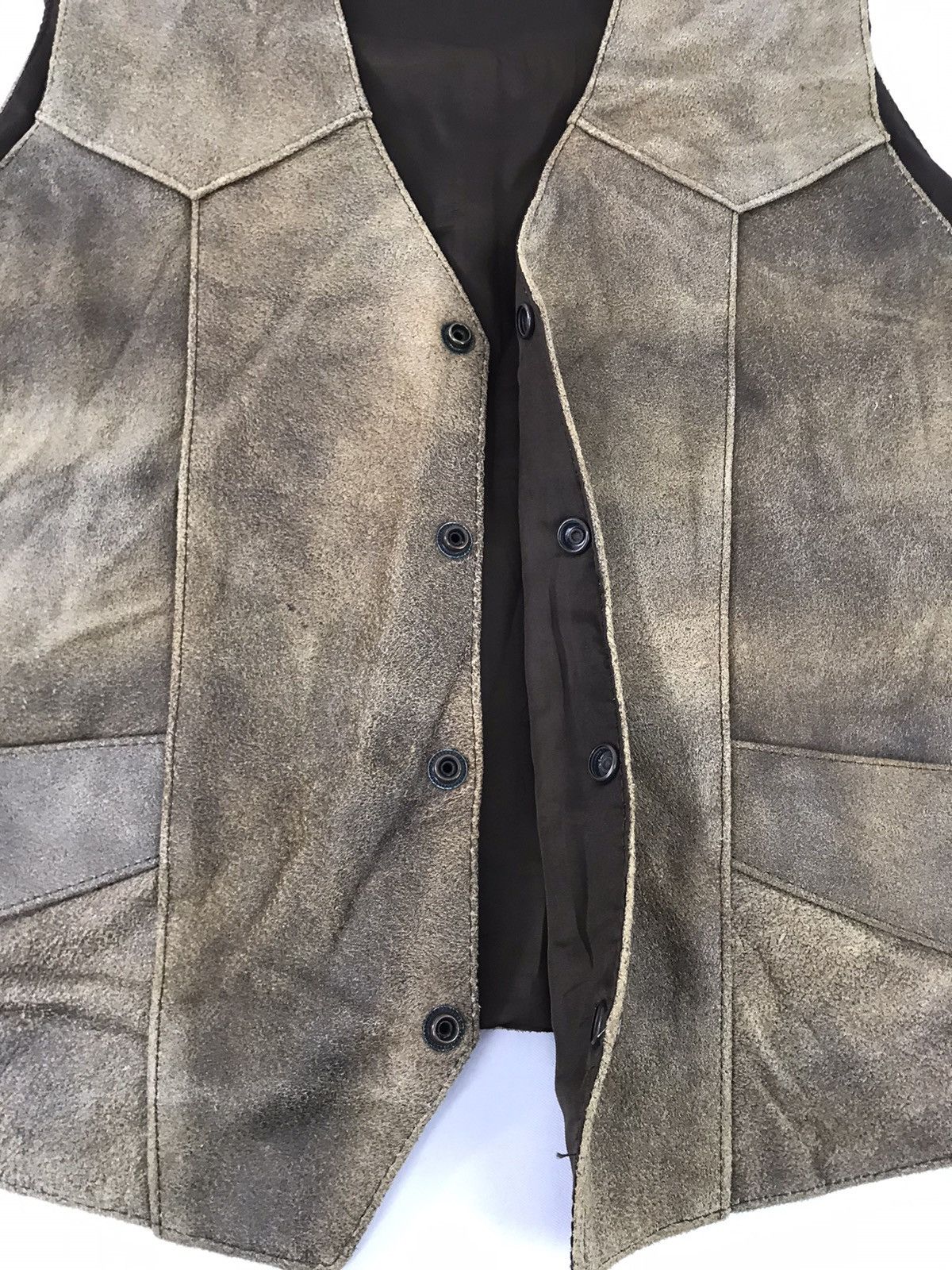 Genuine Leather Unik Leather Apparel Sleeveles Vest Patchwork Size XL Size US XL / EU 56 / 4 - 3 Thumbnail