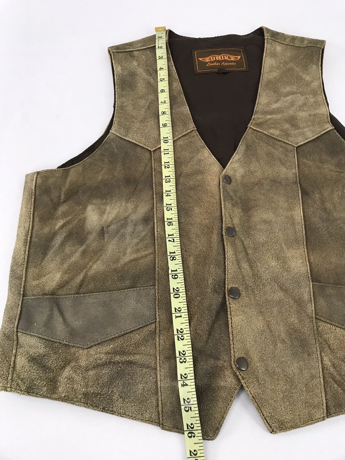Genuine Leather Unik Leather Apparel Sleeveles Vest Patchwork Size XL Size US XL / EU 56 / 4 - 10 Thumbnail