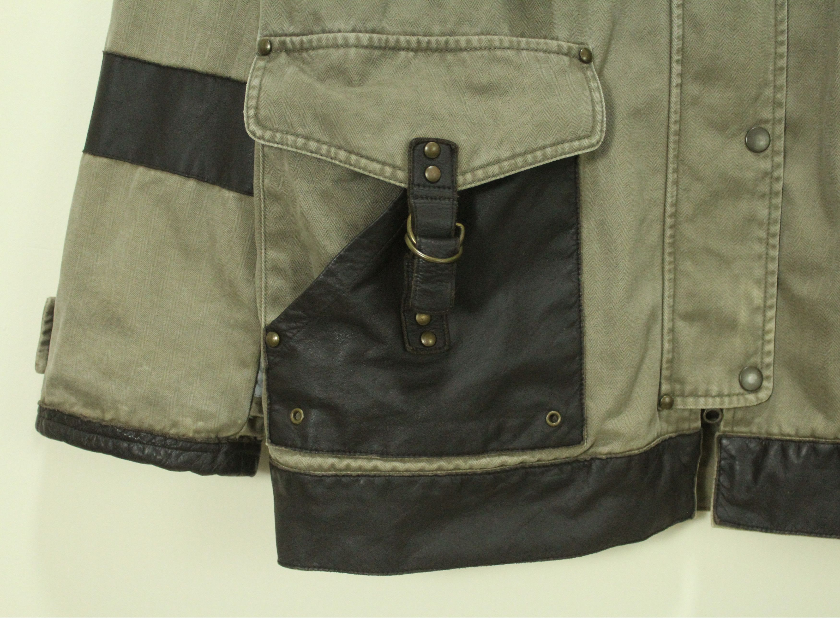 If Six Was Nine × Tornado Mart × Yasuyuki Ishii RESCUE SQUAD Jacket Fireman Leather/Cotton Herringbone Size US M / EU 48-50 / 2 - 7 Thumbnail