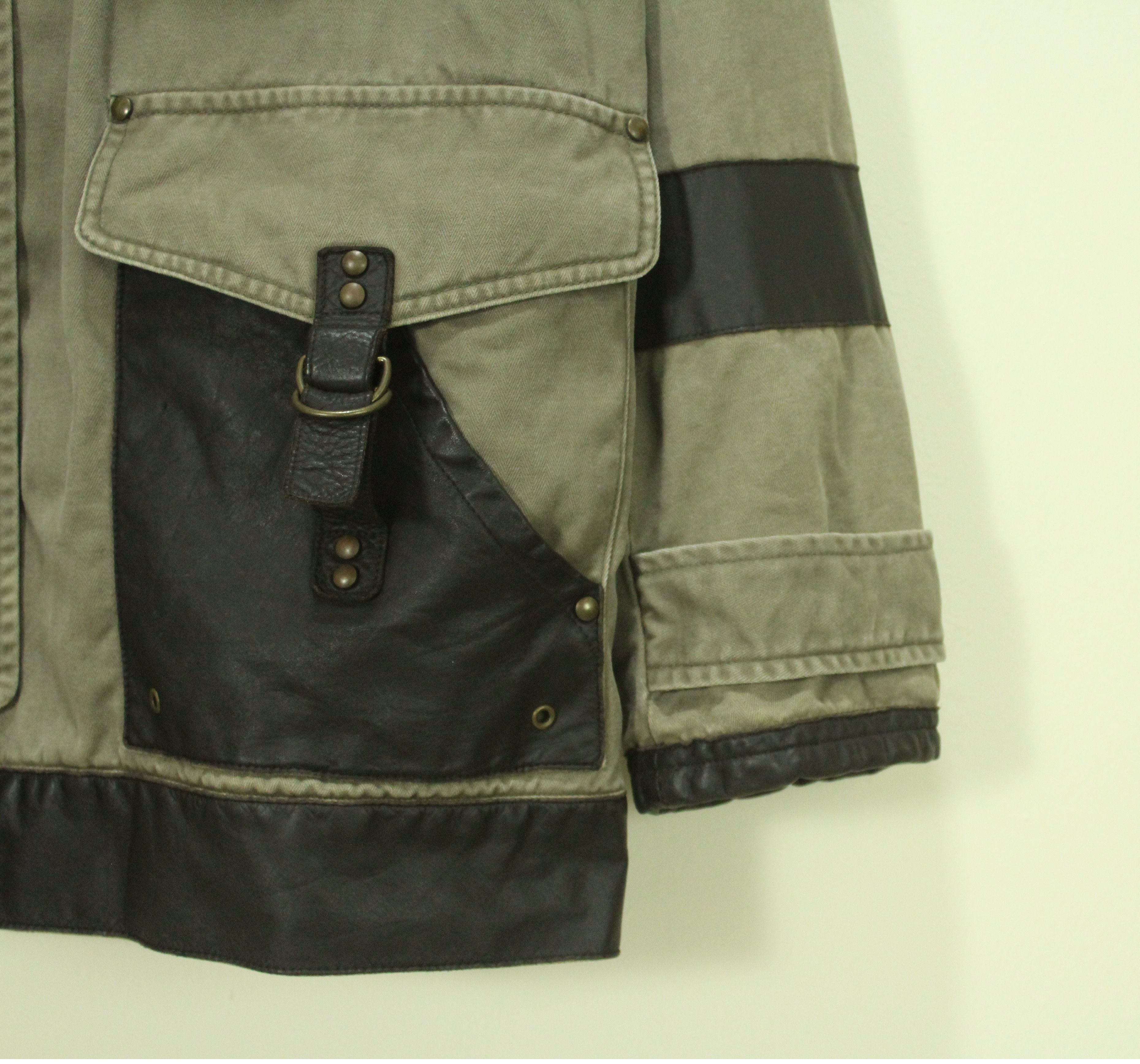 If Six Was Nine × Tornado Mart × Yasuyuki Ishii RESCUE SQUAD Jacket Fireman Leather/Cotton Herringbone Size US M / EU 48-50 / 2 - 4 Thumbnail