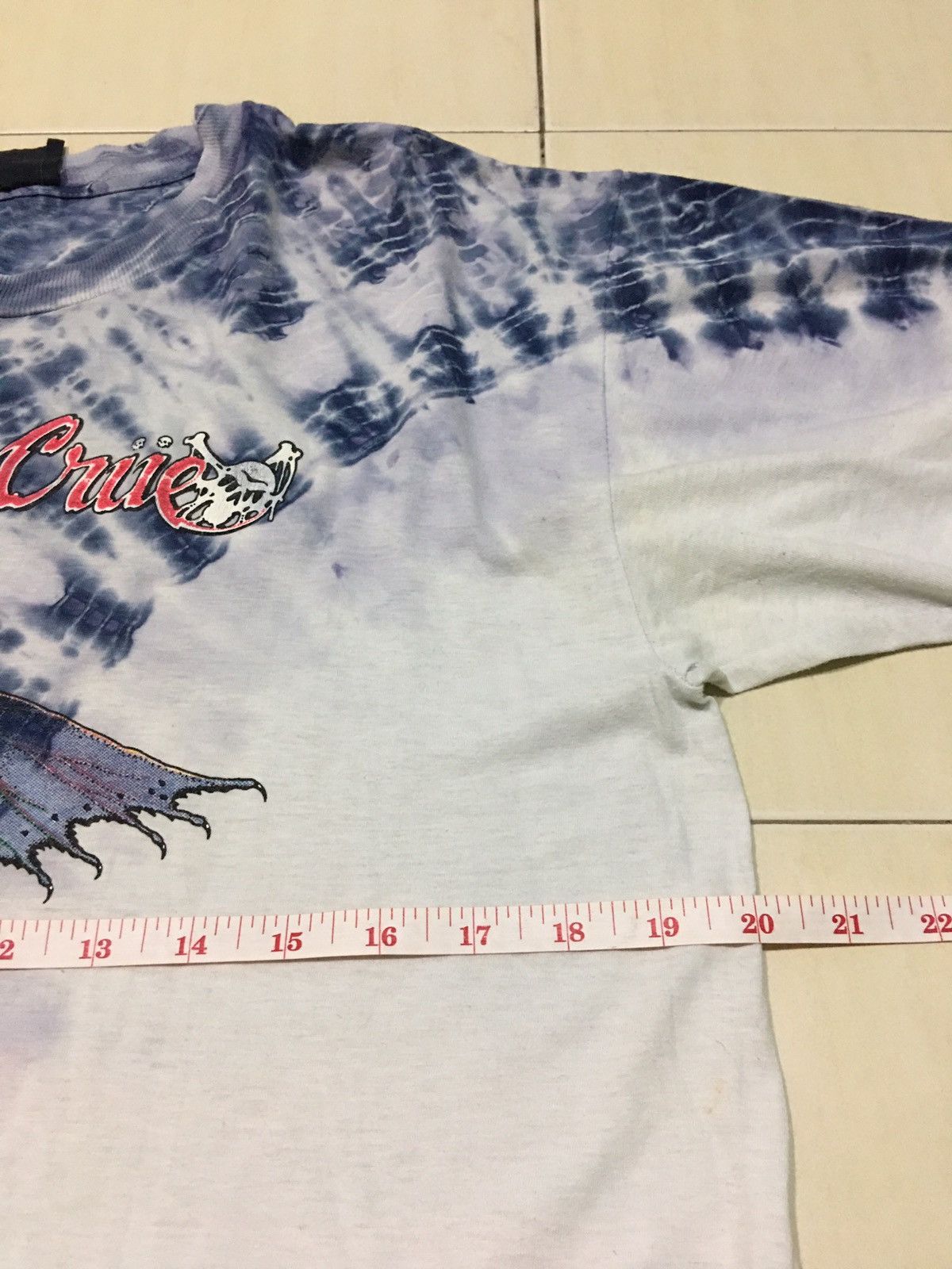 Band Tees Rare 80s Vintage Motley crue Tie Dye Pushead Tour shirt Size US L / EU 52-54 / 3 - 10 Thumbnail