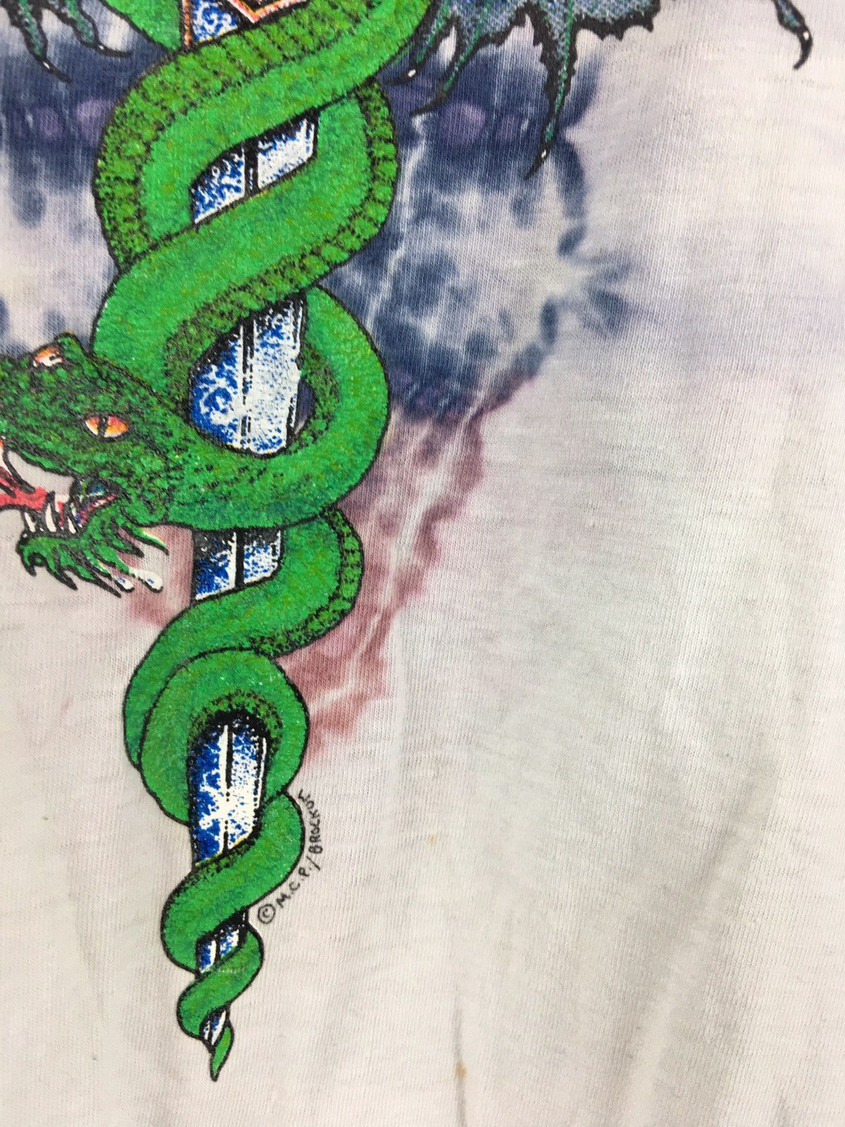 Band Tees Rare 80s Vintage Motley crue Tie Dye Pushead Tour shirt Size US L / EU 52-54 / 3 - 5 Thumbnail