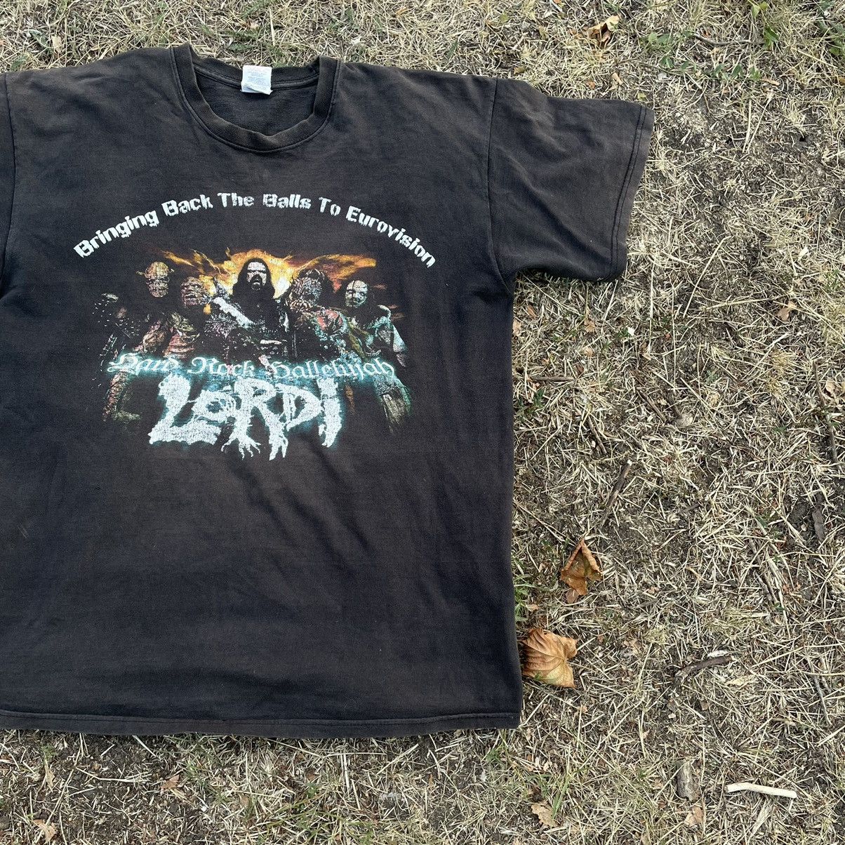 Vintage Vintage 90s Lordi Band Graphic Tee Thrashed Metal Punk L Size US L / EU 52-54 / 3 - 3 Thumbnail