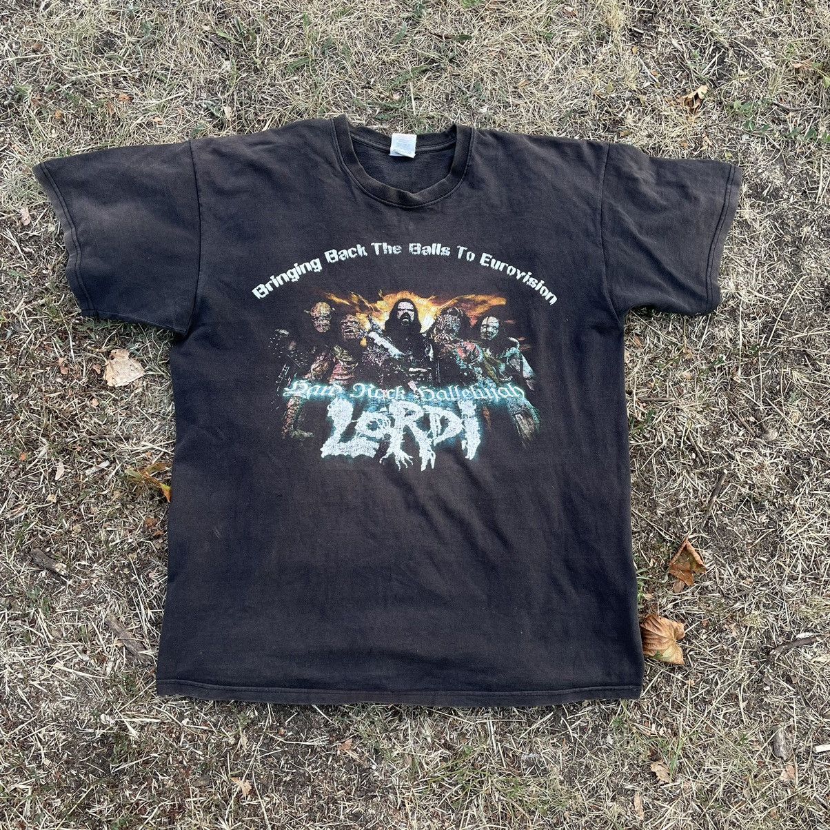 Vintage Vintage 90s Lordi Band Graphic Tee Thrashed Metal Punk L Size US L / EU 52-54 / 3 - 1 Thumbnail