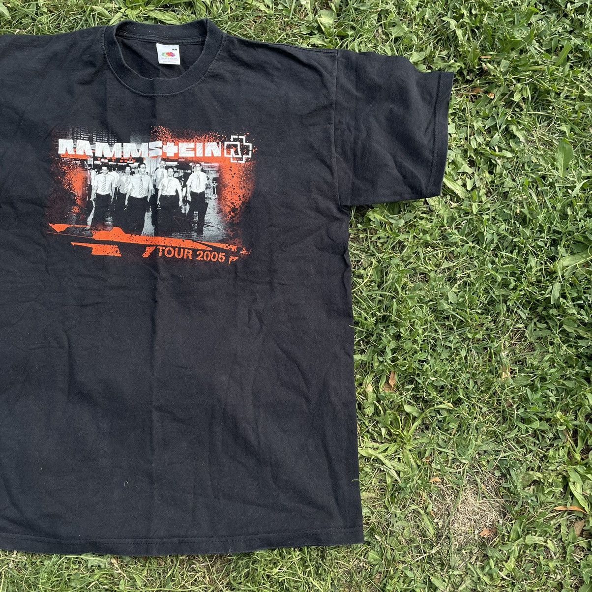 Vintage Vintage Y2K Rammstein Graphic Band Tee Faded Black Rave M Size US M / EU 48-50 / 2 - 3 Thumbnail