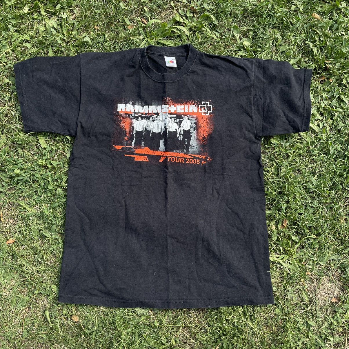 Vintage Vintage Y2K Rammstein Graphic Band Tee Faded Black Rave M Size US M / EU 48-50 / 2 - 1 Thumbnail