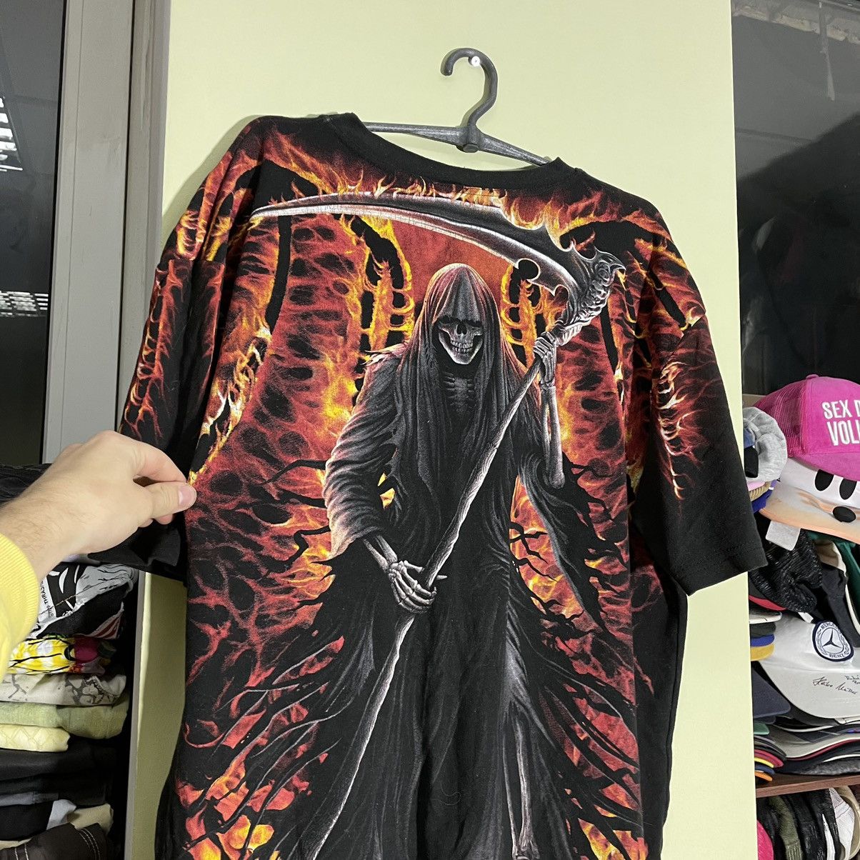 Vintage Vintage Y2K Grim Reaper Graphic Tee Dark Horror Streetwear X Size US XXL / EU 58 / 5 - 7 Thumbnail