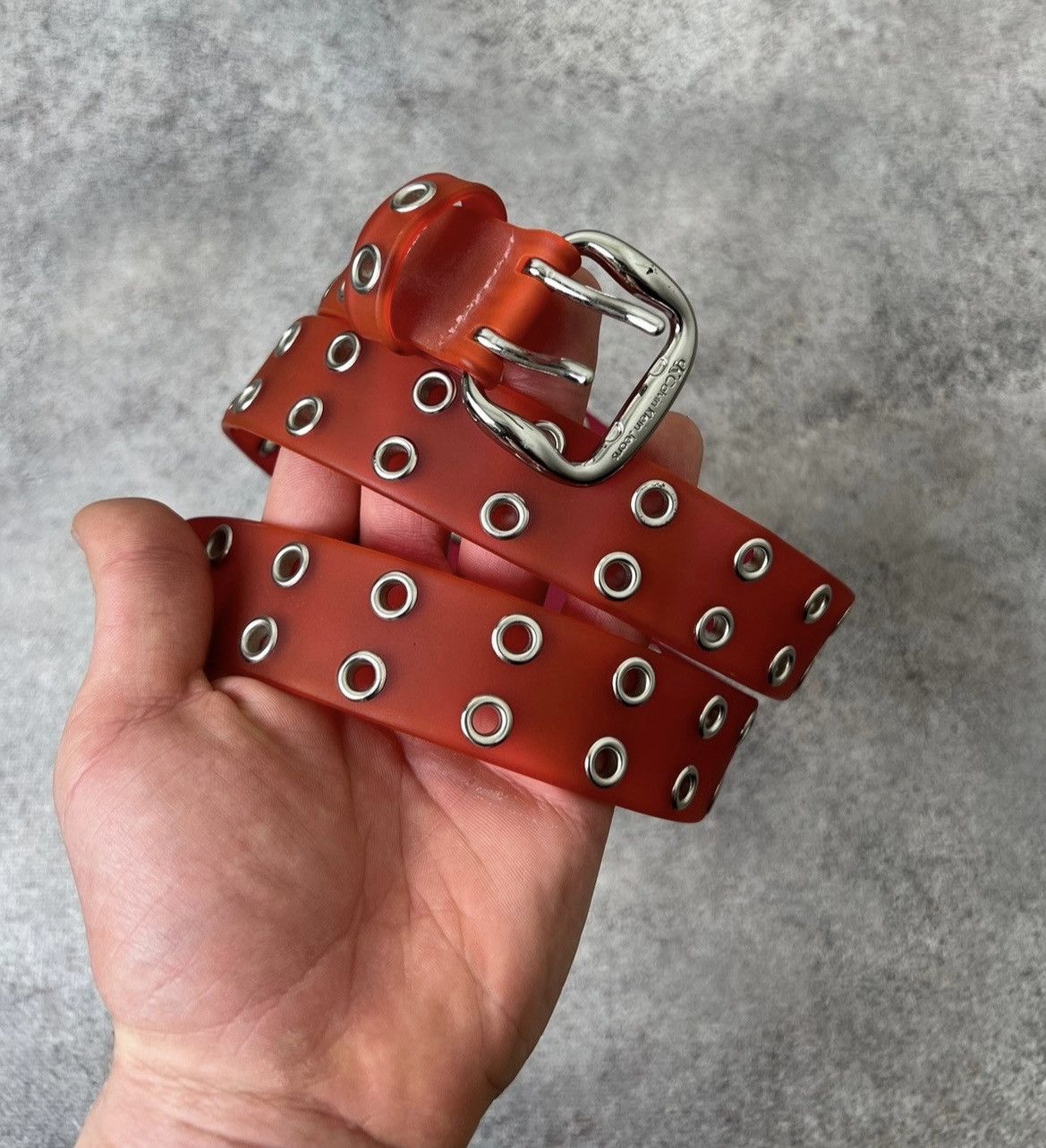 image of Avant Garde x Calvin Klein Vintage Belt in Red, Men's