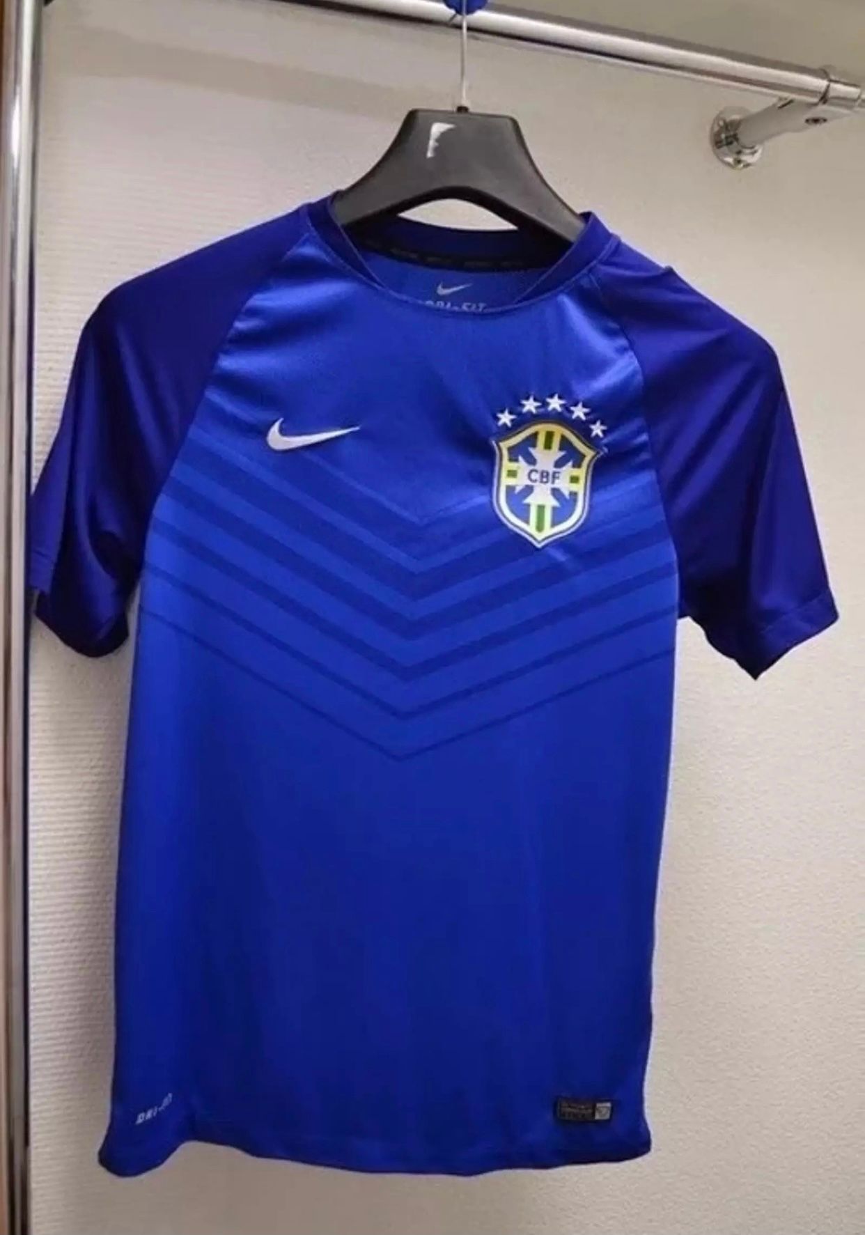 Pre-owned Jersey X Nike Brazil Soccer Jersey S Size In Blue