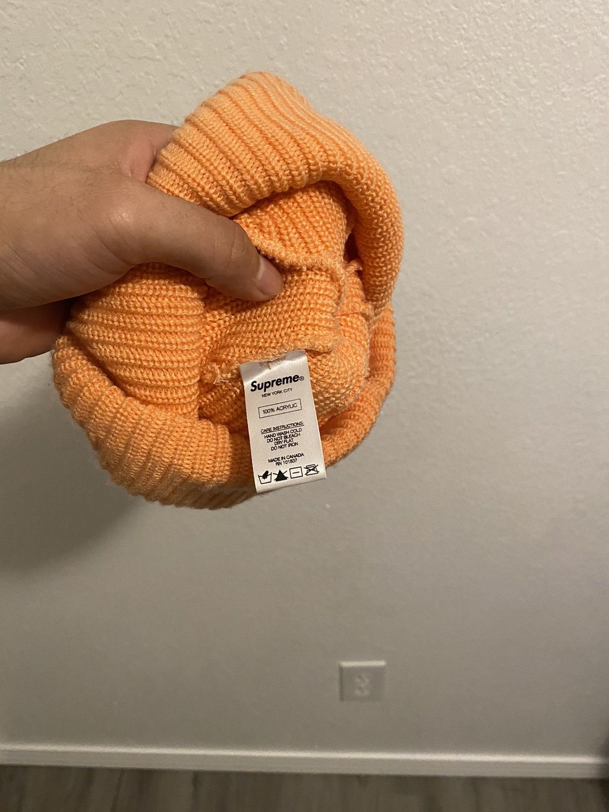 Supreme Peach Beanie Size ONE SIZE - 3 Thumbnail