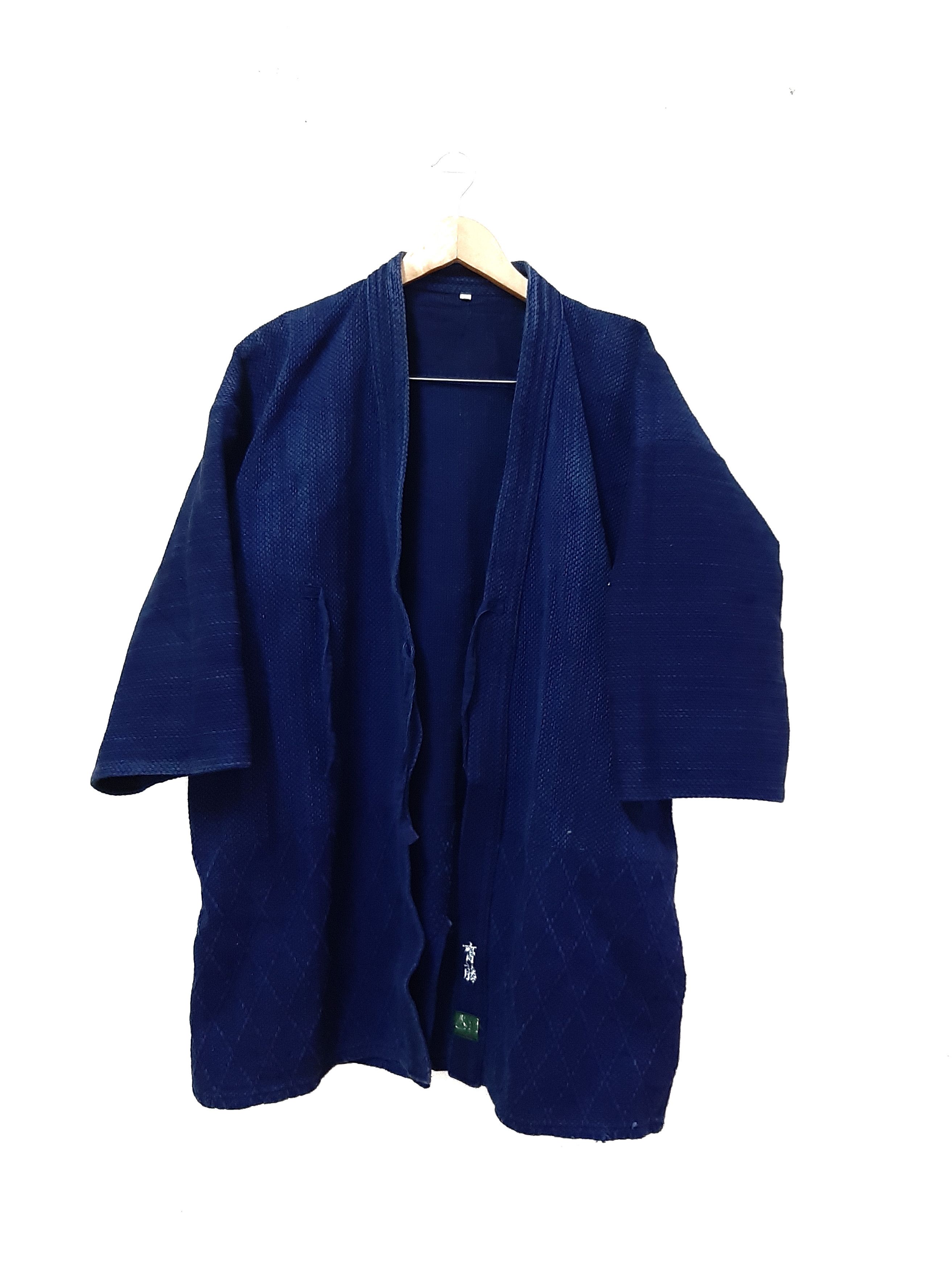 Japanese Brand Vintage Noragi Sashiko Cotton Kimono Jacket Indigo Size US L / EU 52-54 / 3 - 1 Thumbnail