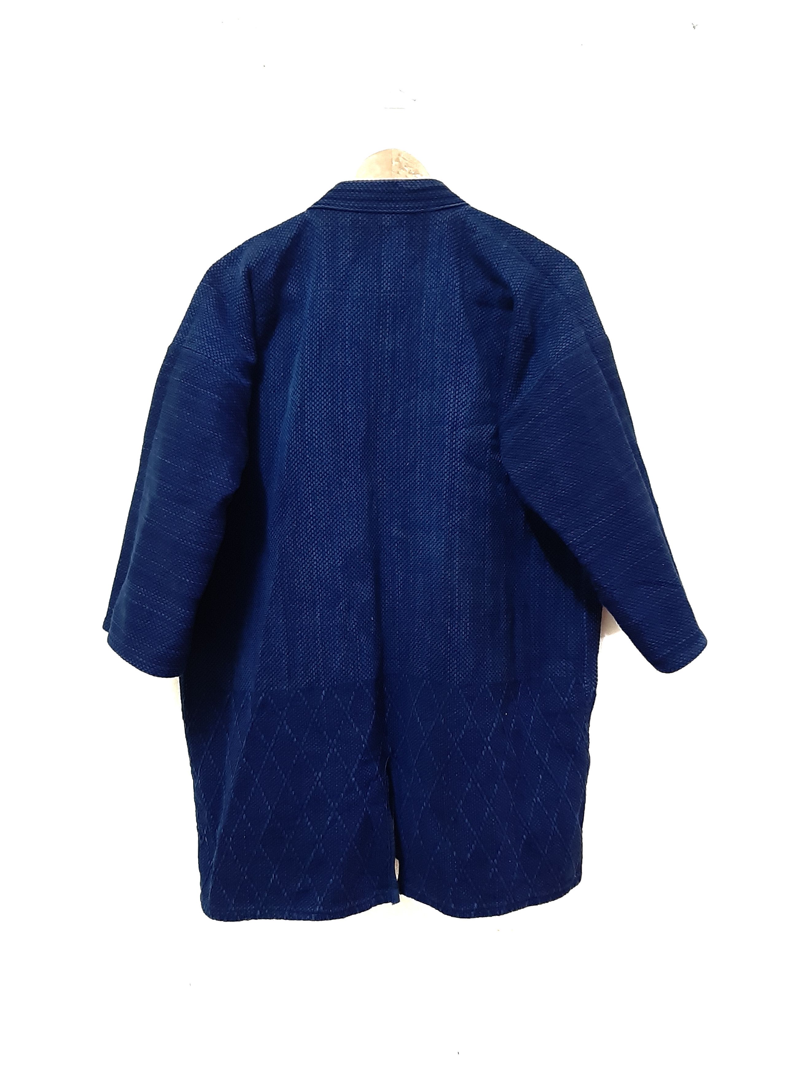 Japanese Brand Vintage Noragi Sashiko Cotton Kimono Jacket Indigo Size US L / EU 52-54 / 3 - 2 Thumbnail