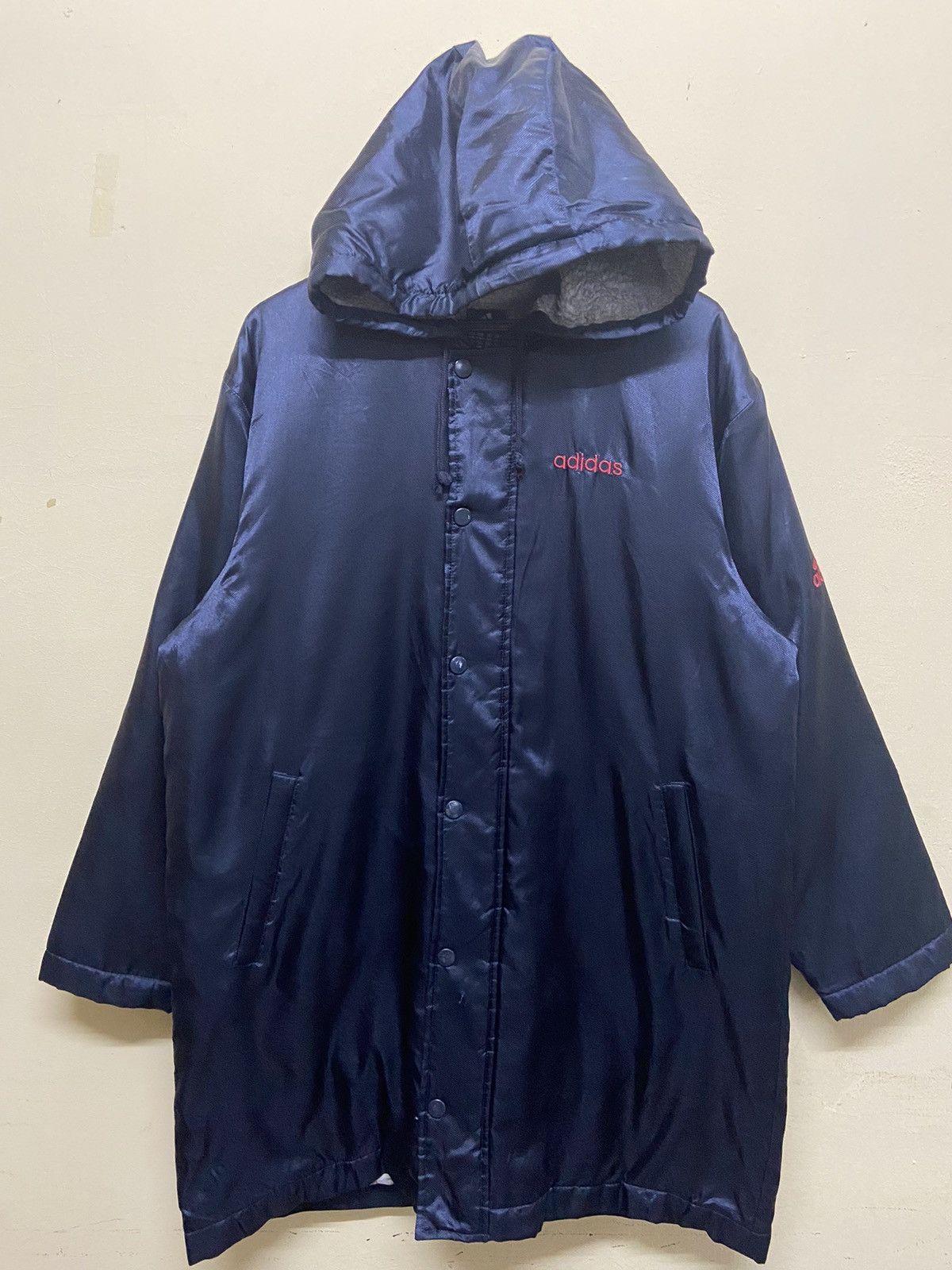 Adidas × Vintage vintage adidas long sherpa hoodie jacket Size US L / EU 52-54 / 3 - 1 Thumbnail