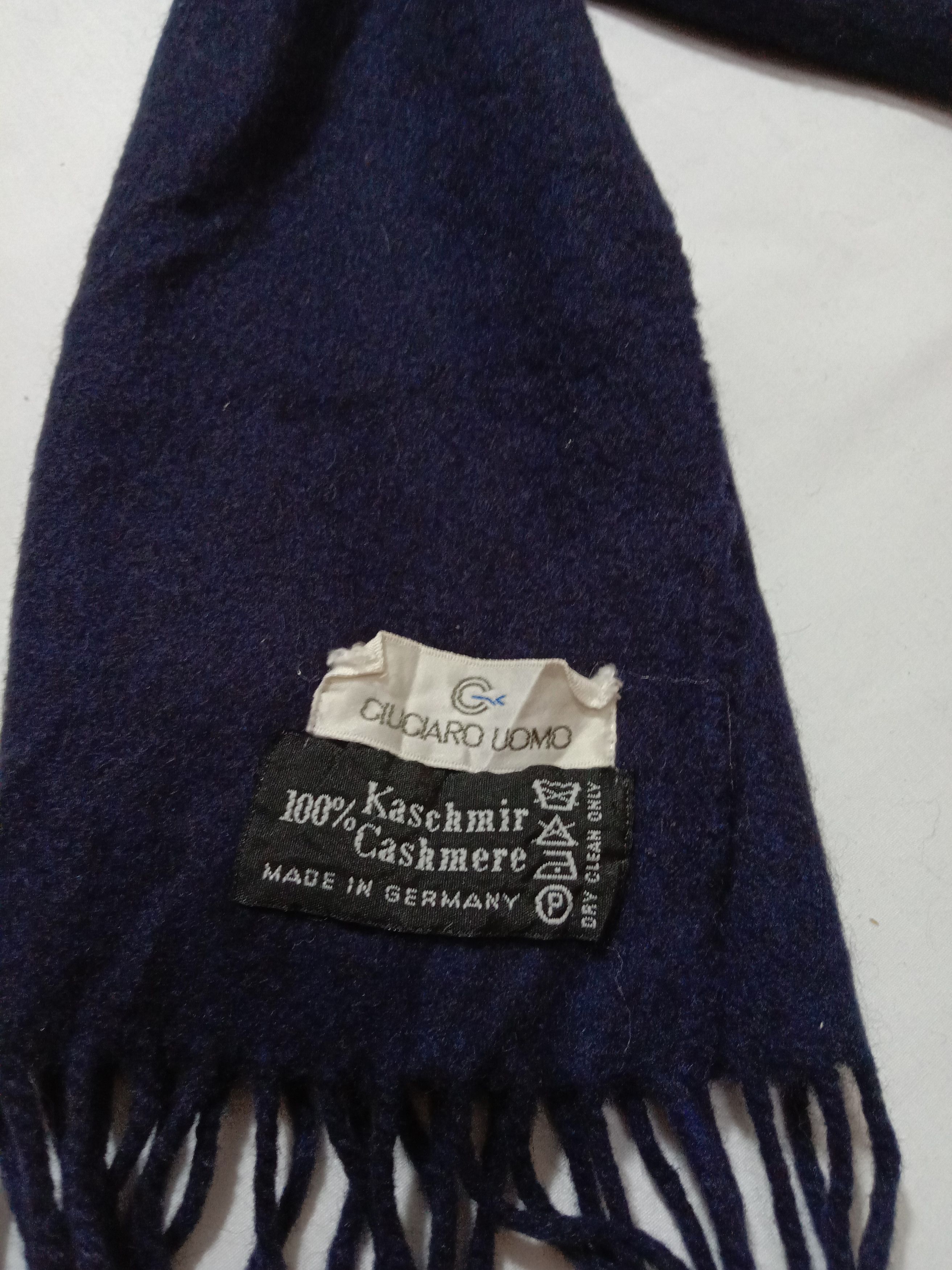 Ciuciaro Uomo Dark Blue Cashmere Muffler Made In Germany