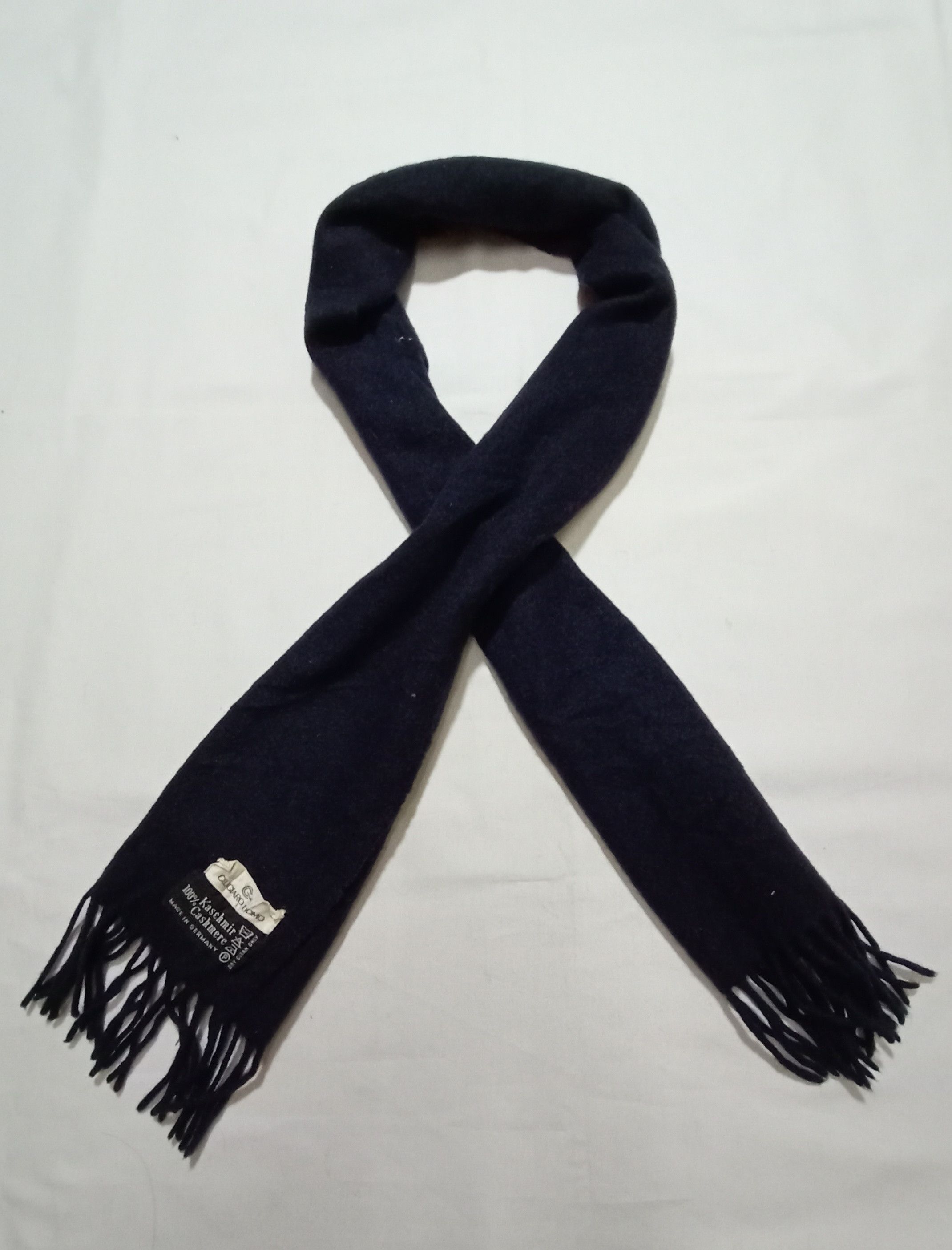 Other Ciuciaro Uomo Dark Blue Cashmere Muffler Made In Germany Size ONE SIZE - 2 Thumbnail