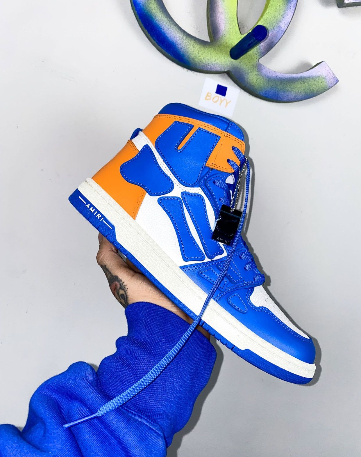 Amiri Amiri Soho NYC Flagship Exclusive Skel Top Hi Sneakers Size US 11 / EU 44 - 1 Thumbnail