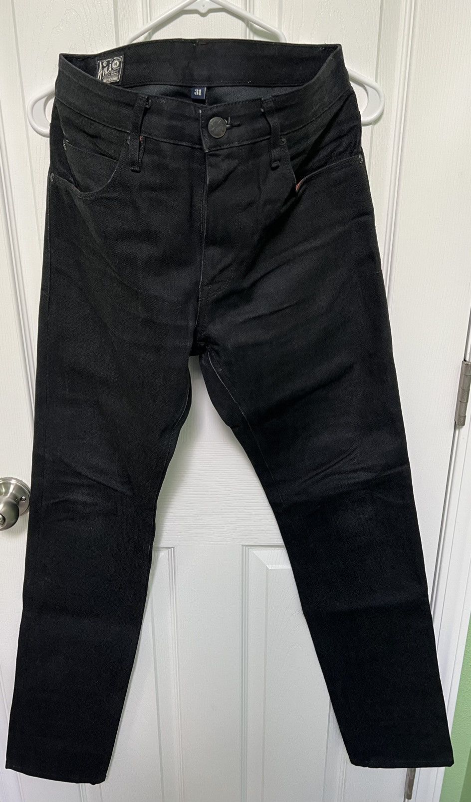 image of Freenote Avila 14.25Oz Black Gray Japanese Selvedge Denim in Black/Gray, Men's (Size 31)