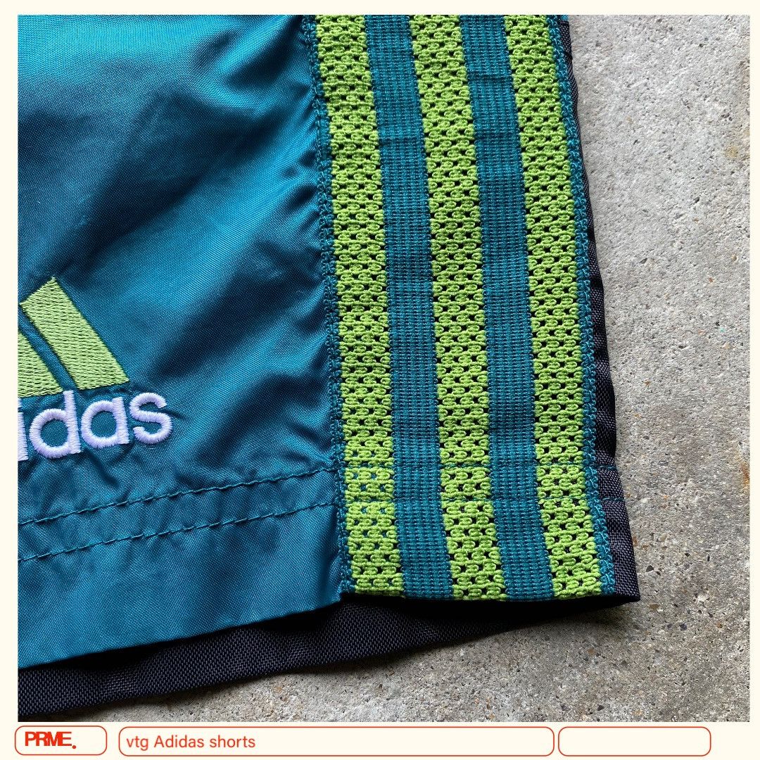 Vintage vintage 90s ADIDAS Nylon Stripes Trunk shorts Size US 31 - 10 Thumbnail
