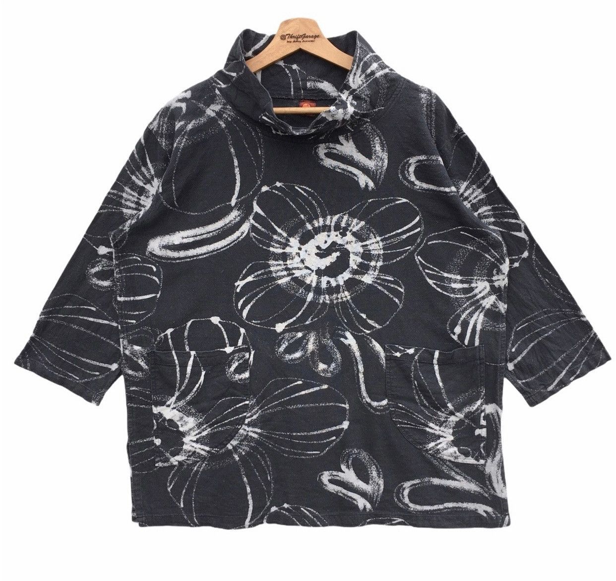 Vtg Japanese Brand Floral Turtleneck Shirt