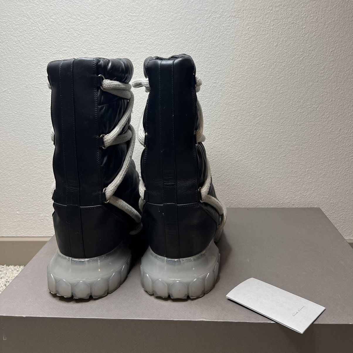 Rick Owens Rick Owens Leather Lunar Tractor Boots Size US 11 / EU 44 - 2 Thumbnail