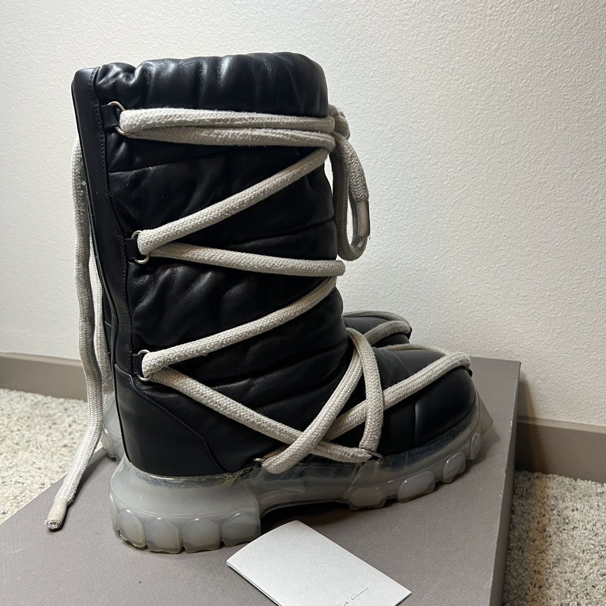 Rick Owens Rick Owens Leather Lunar Tractor Boots Size US 11 / EU 44 - 3 Thumbnail