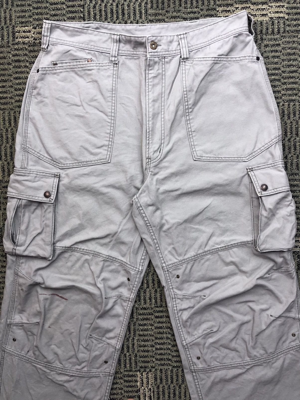 Japanese Brand Vintage Evenriver Stain/Distressed Cargo Pants Size US 35 - 3 Thumbnail